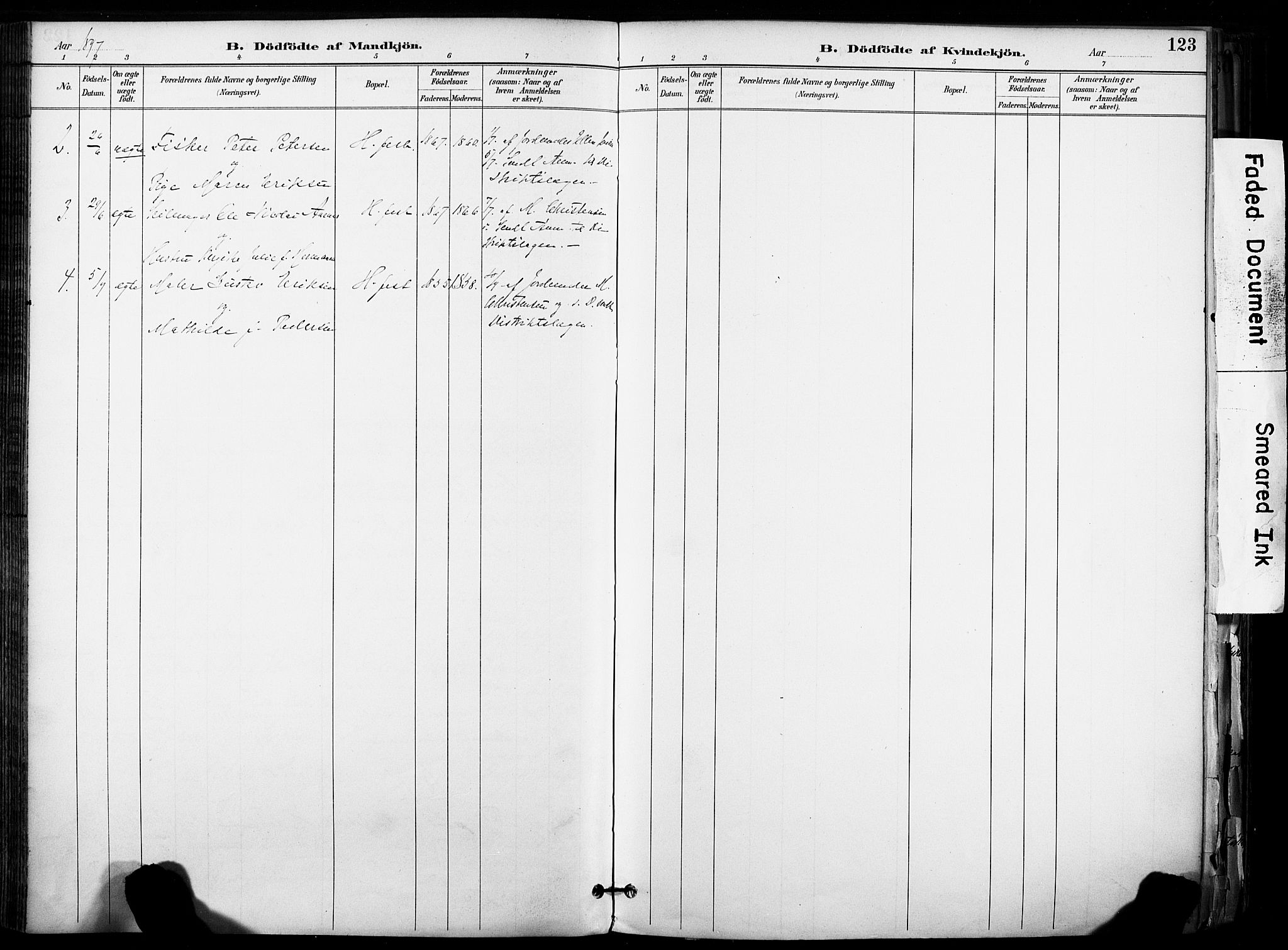 Hammerfest sokneprestkontor, SATØ/S-1347/H/Ha/L0009.kirke: Parish register (official) no. 9, 1889-1897, p. 123
