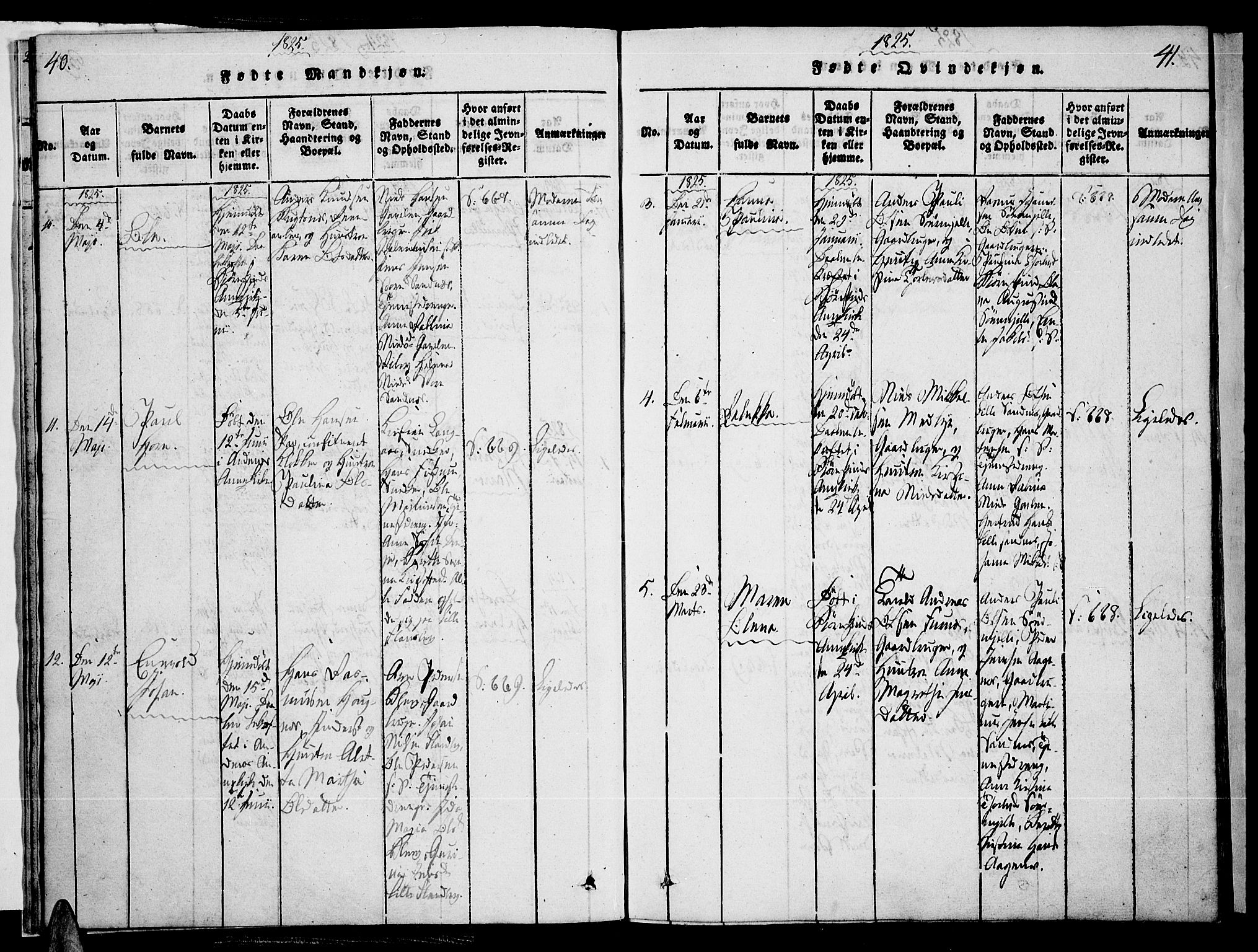 Ministerialprotokoller, klokkerbøker og fødselsregistre - Nordland, SAT/A-1459/897/L1395: Parish register (official) no. 897A03, 1820-1841, p. 40-41