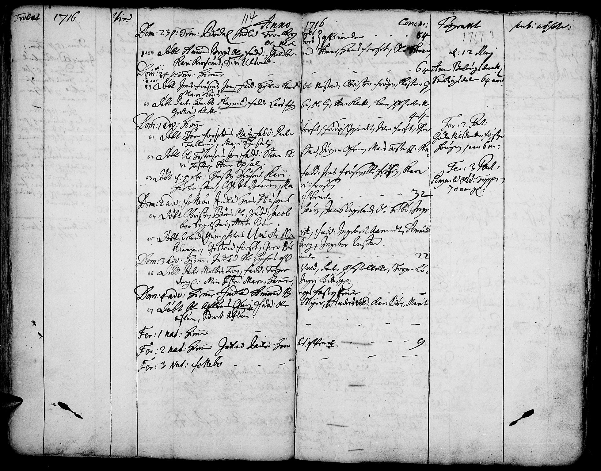Gausdal prestekontor, SAH/PREST-090/H/Ha/Haa/L0001: Parish register (official) no. 1, 1693-1728, p. 114
