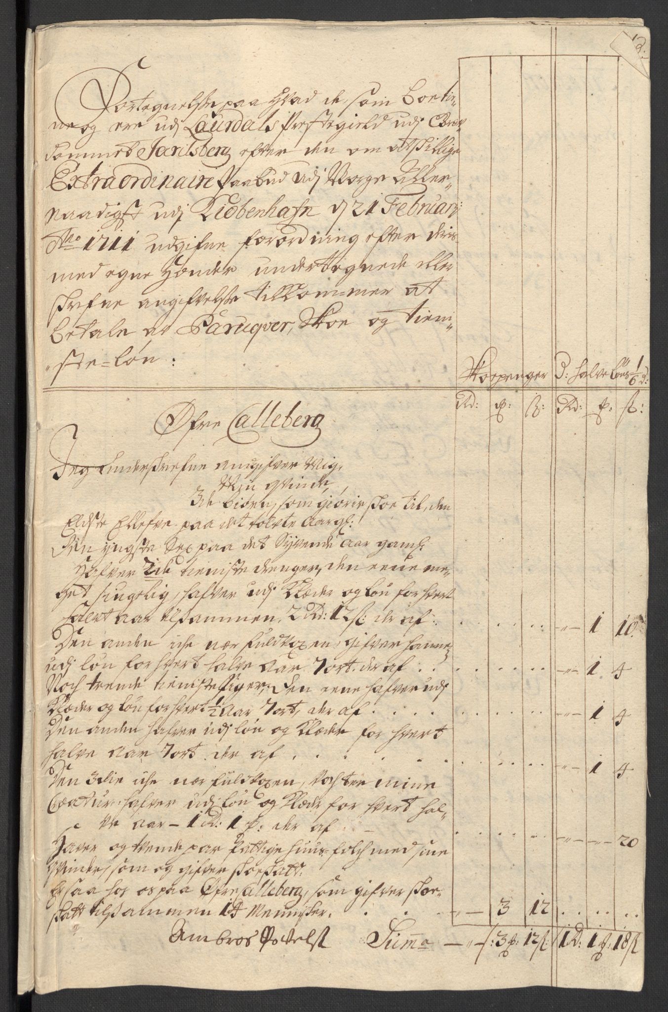 Rentekammeret inntil 1814, Reviderte regnskaper, Fogderegnskap, AV/RA-EA-4092/R32/L1876: Fogderegnskap Jarlsberg grevskap, 1711, p. 211