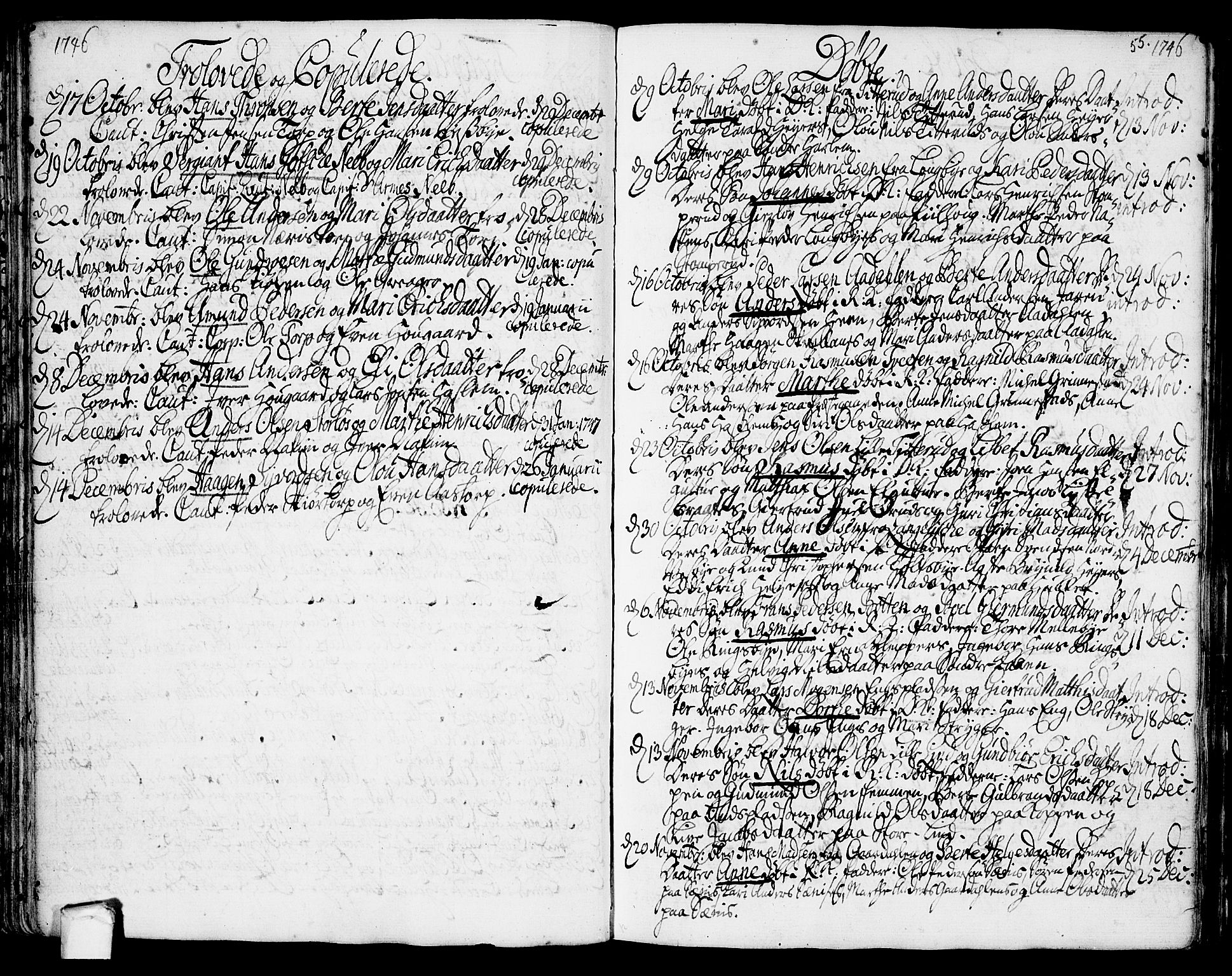 Rakkestad prestekontor Kirkebøker, AV/SAO-A-2008/F/Fa/L0002: Parish register (official) no. I 2, 1741-1751, p. 55