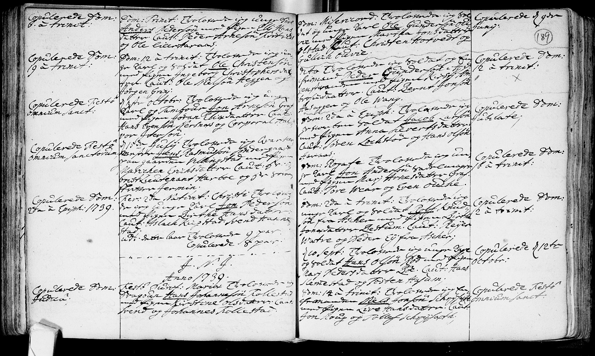 Røyken kirkebøker, SAKO/A-241/F/Fa/L0002: Parish register (official) no. 2, 1731-1782, p. 189