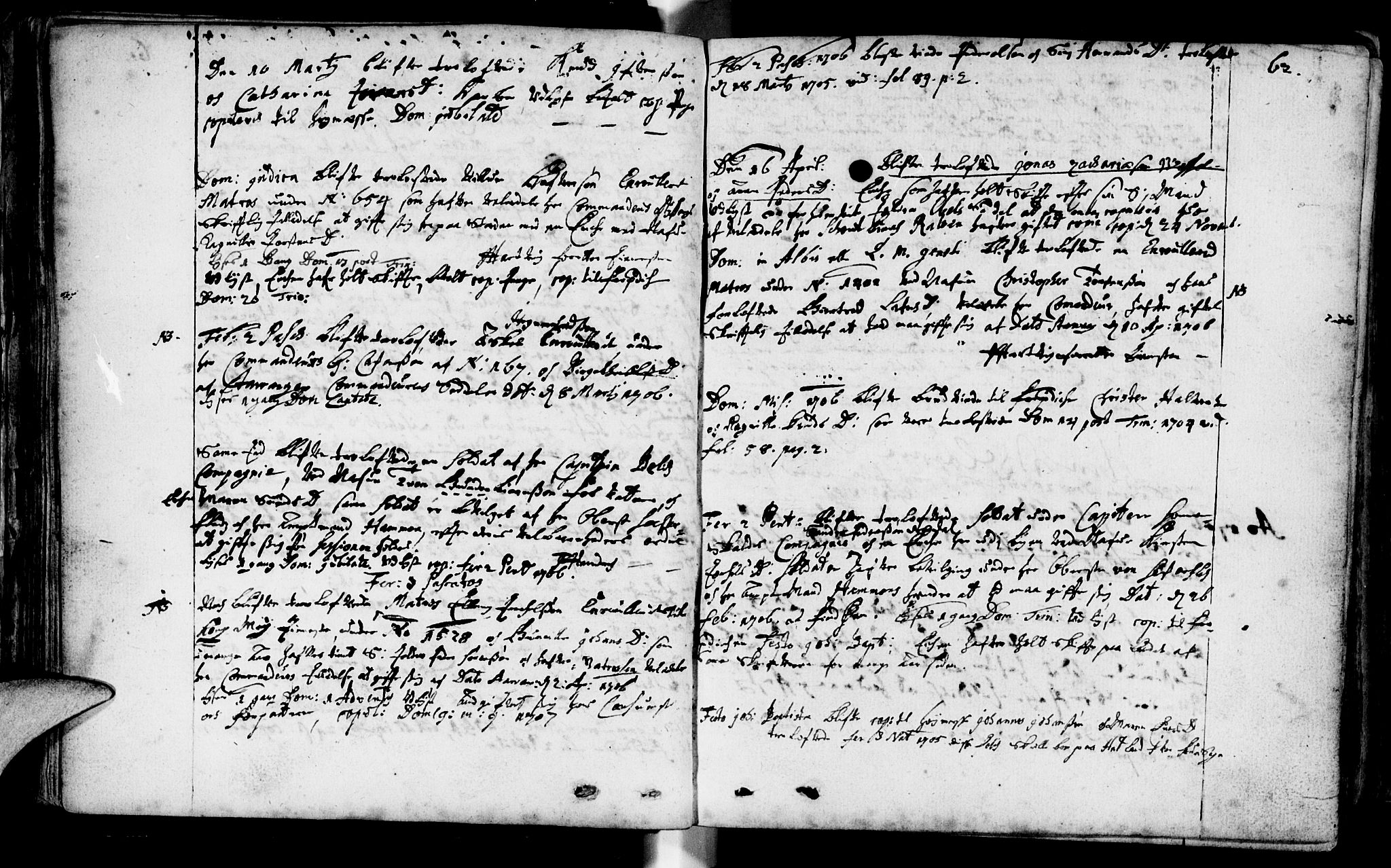 Domkirken sokneprestkontor, SAST/A-101812/001/30/30BA/L0001: Parish register (official) no. A 1 /1, 1688-1727, p. 62