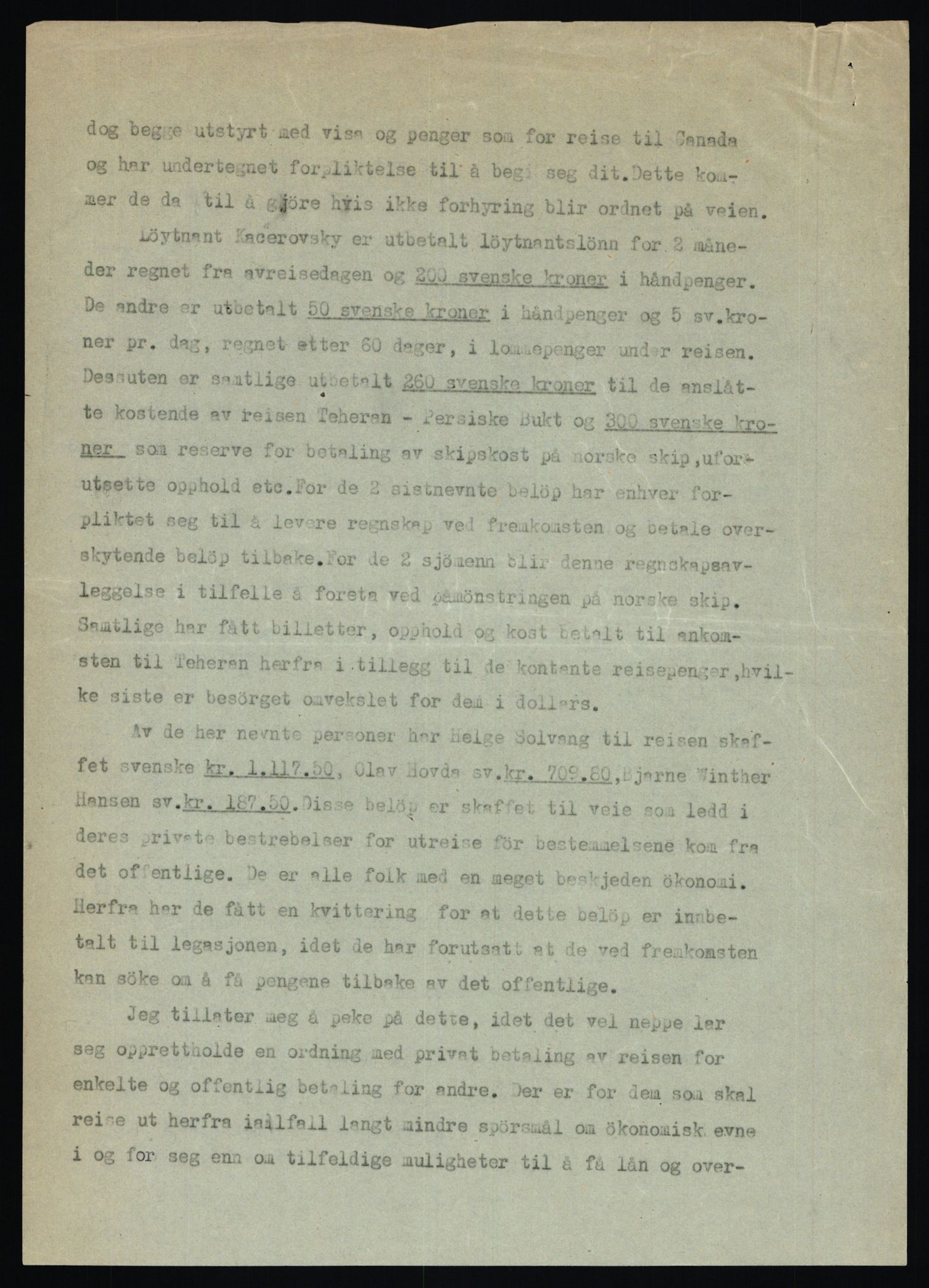 Forsvaret, Forsvarets krigshistoriske avdeling, AV/RA-RAFA-2017/Y/Ya/L0006: II-C-11-11,2 - Utenriksdepartementet.  Legasjonen i Helsingfors., 1940-1946, p. 225