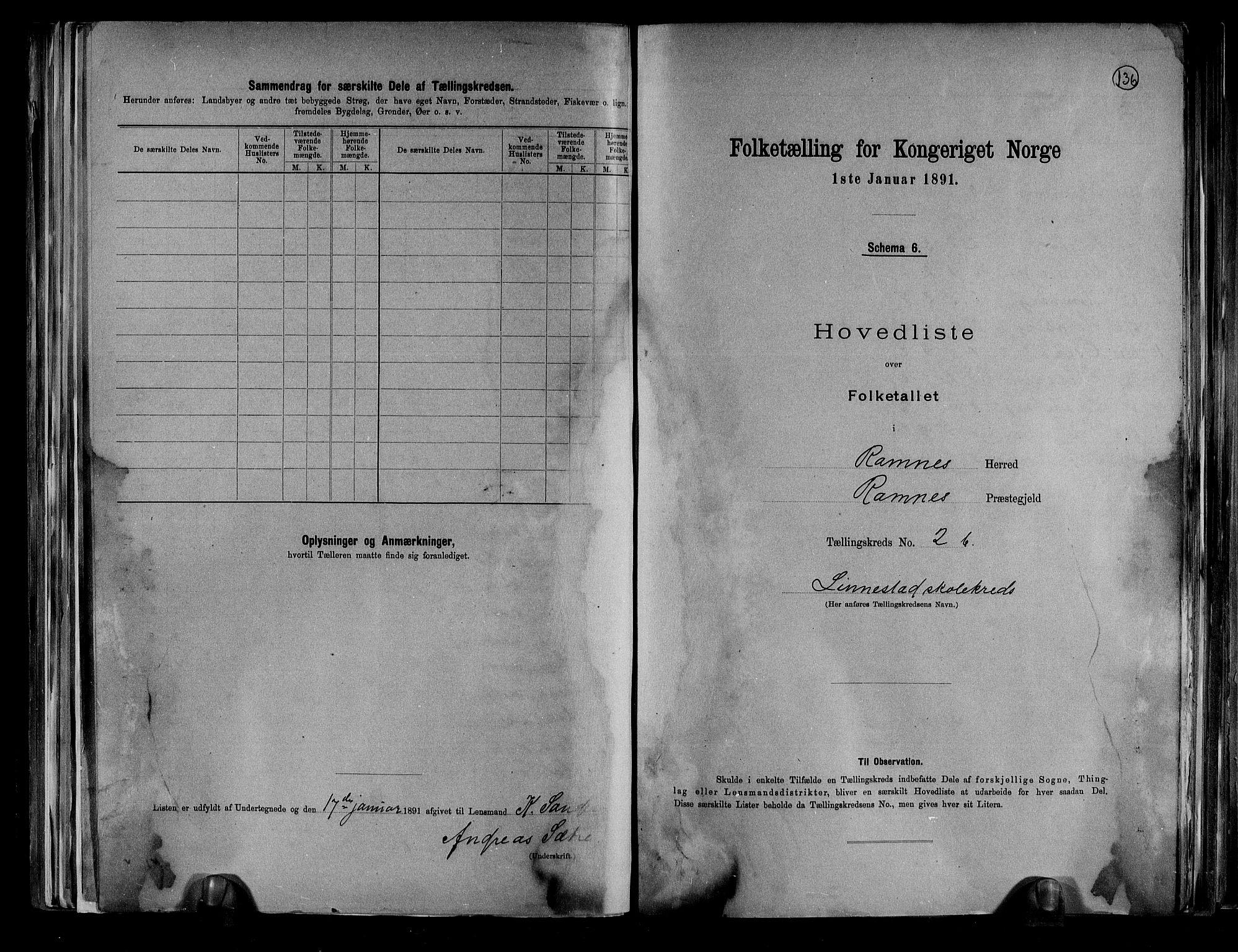 RA, 1891 census for 0718 Ramnes, 1891, p. 10