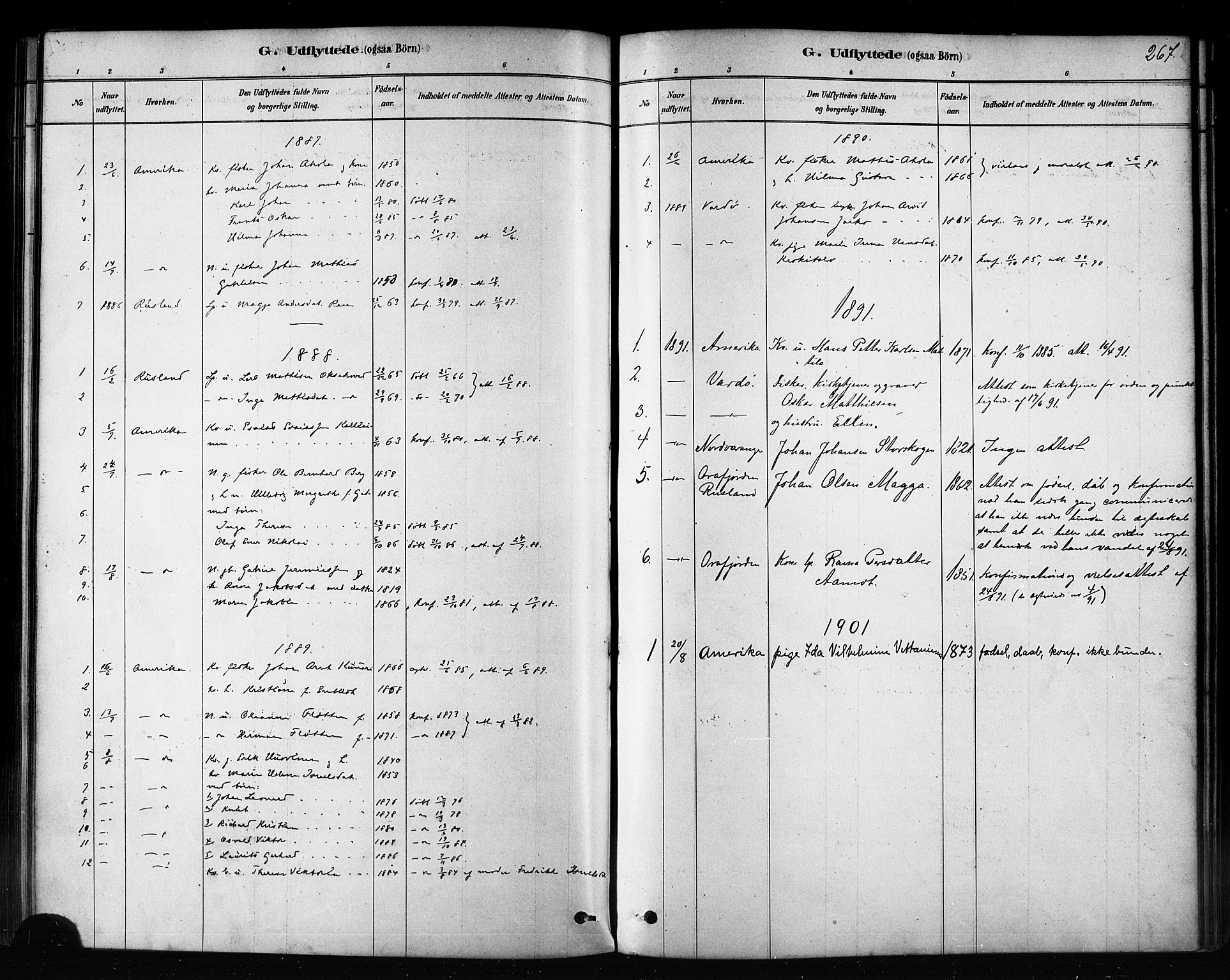 Sør-Varanger sokneprestkontor, AV/SATØ-S-1331/H/Ha/L0003kirke: Parish register (official) no. 3, 1878-1891, p. 267