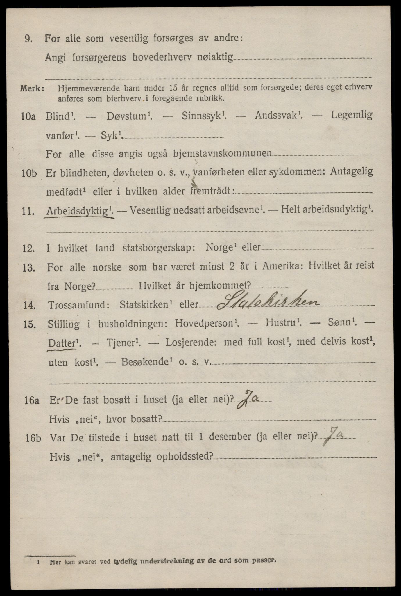 SAST, 1920 census for Hetland, 1920, p. 15448