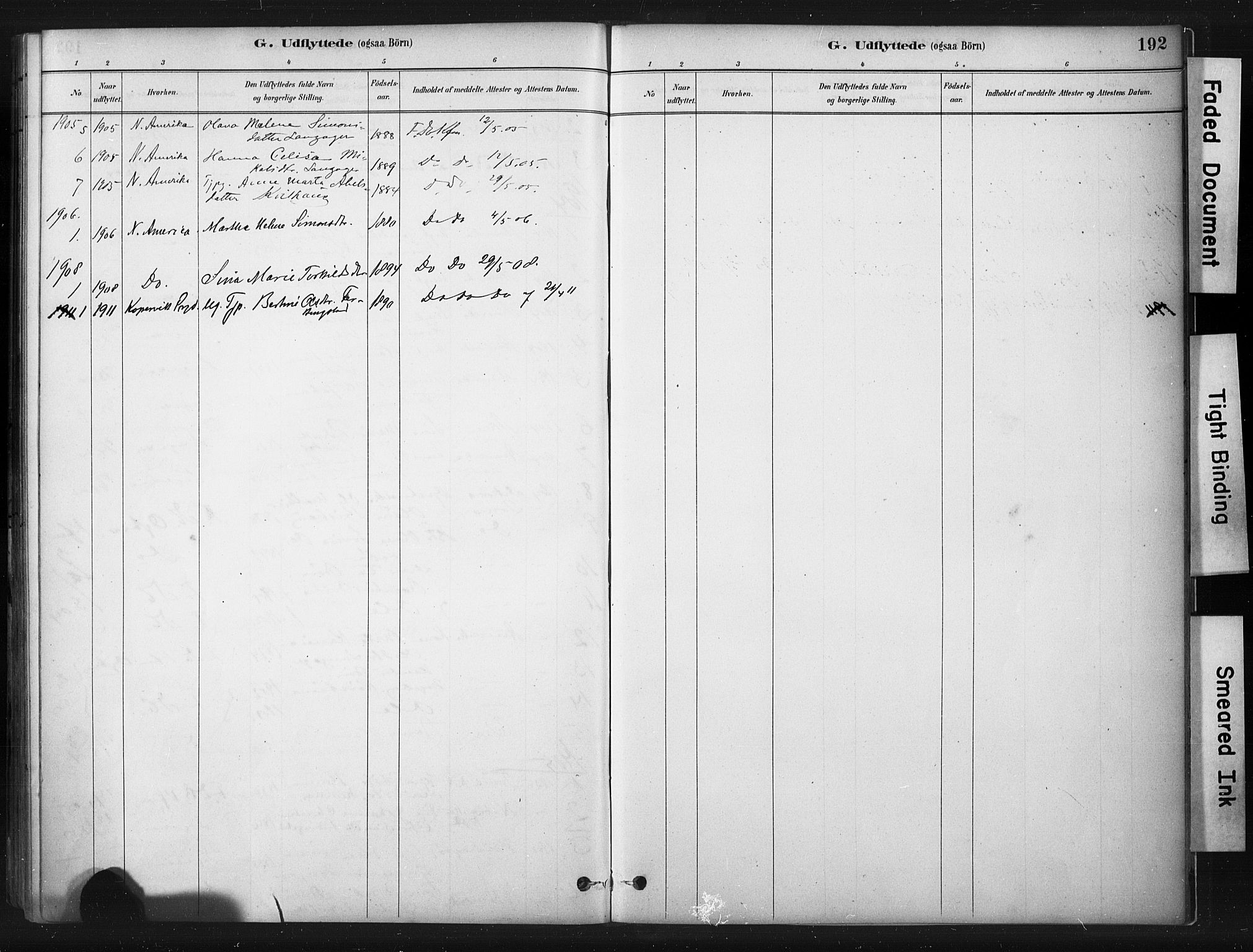 Skudenes sokneprestkontor, AV/SAST-A -101849/H/Ha/Haa/L0010: Parish register (official) no. A 7, 1882-1912, p. 192