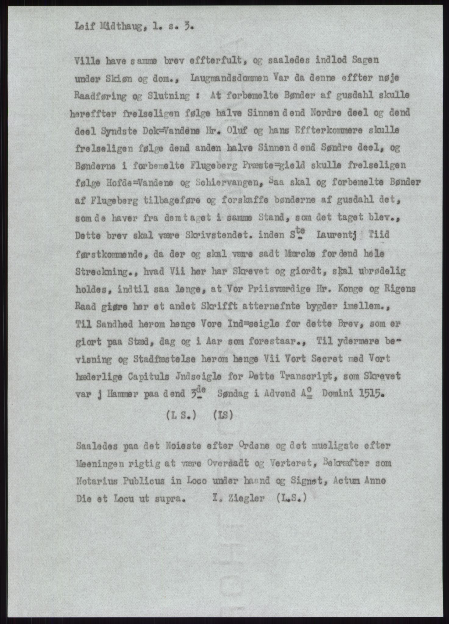 Samlinger til kildeutgivelse, Diplomavskriftsamlingen, AV/RA-EA-4053/H/Ha, p. 3240