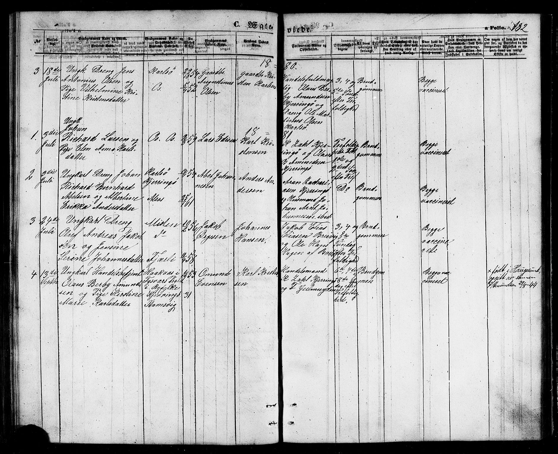 Ministerialprotokoller, klokkerbøker og fødselsregistre - Nordland, SAT/A-1459/803/L0075: Parish register (copy) no. 803C02, 1867-1881, p. 132