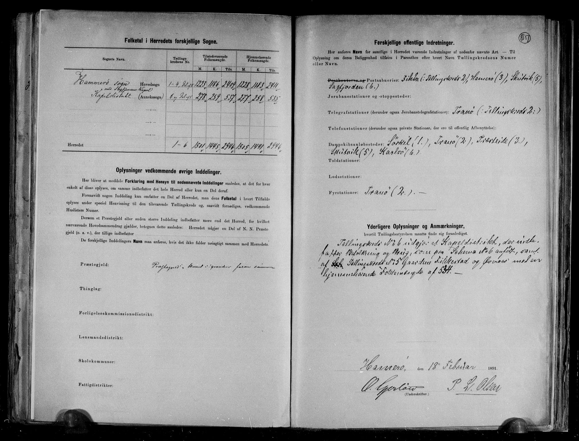 RA, 1891 census for 1849 Hamarøy, 1891, p. 3