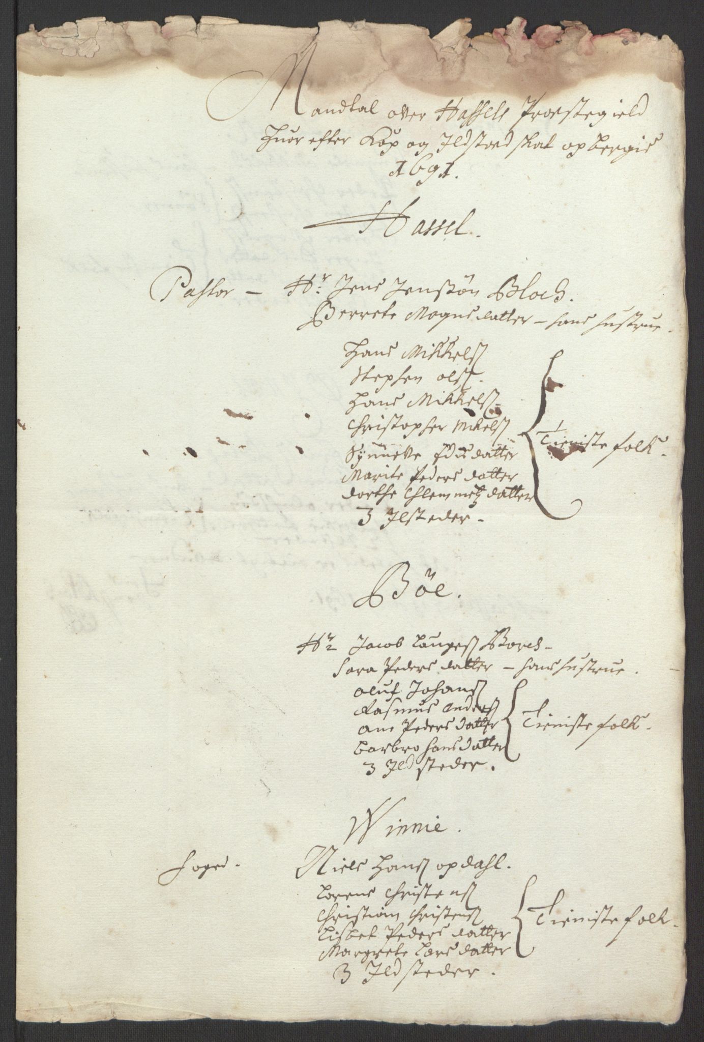 Rentekammeret inntil 1814, Reviderte regnskaper, Fogderegnskap, AV/RA-EA-4092/R67/L4676: Fogderegnskap Vesterålen, Andenes og Lofoten, 1691-1693, p. 41