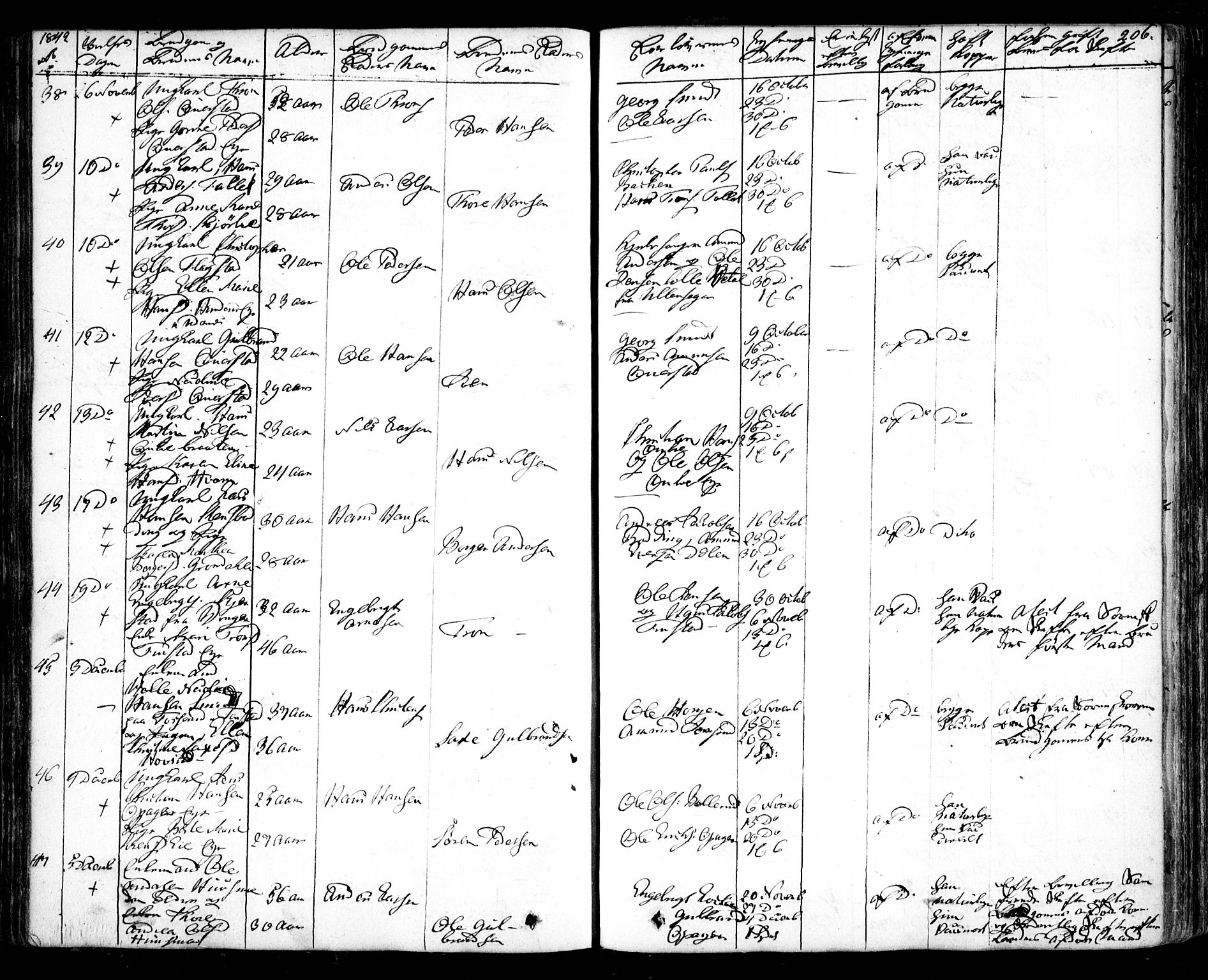 Nes prestekontor Kirkebøker, AV/SAO-A-10410/F/Fa/L0006: Parish register (official) no. I 6, 1833-1845, p. 206