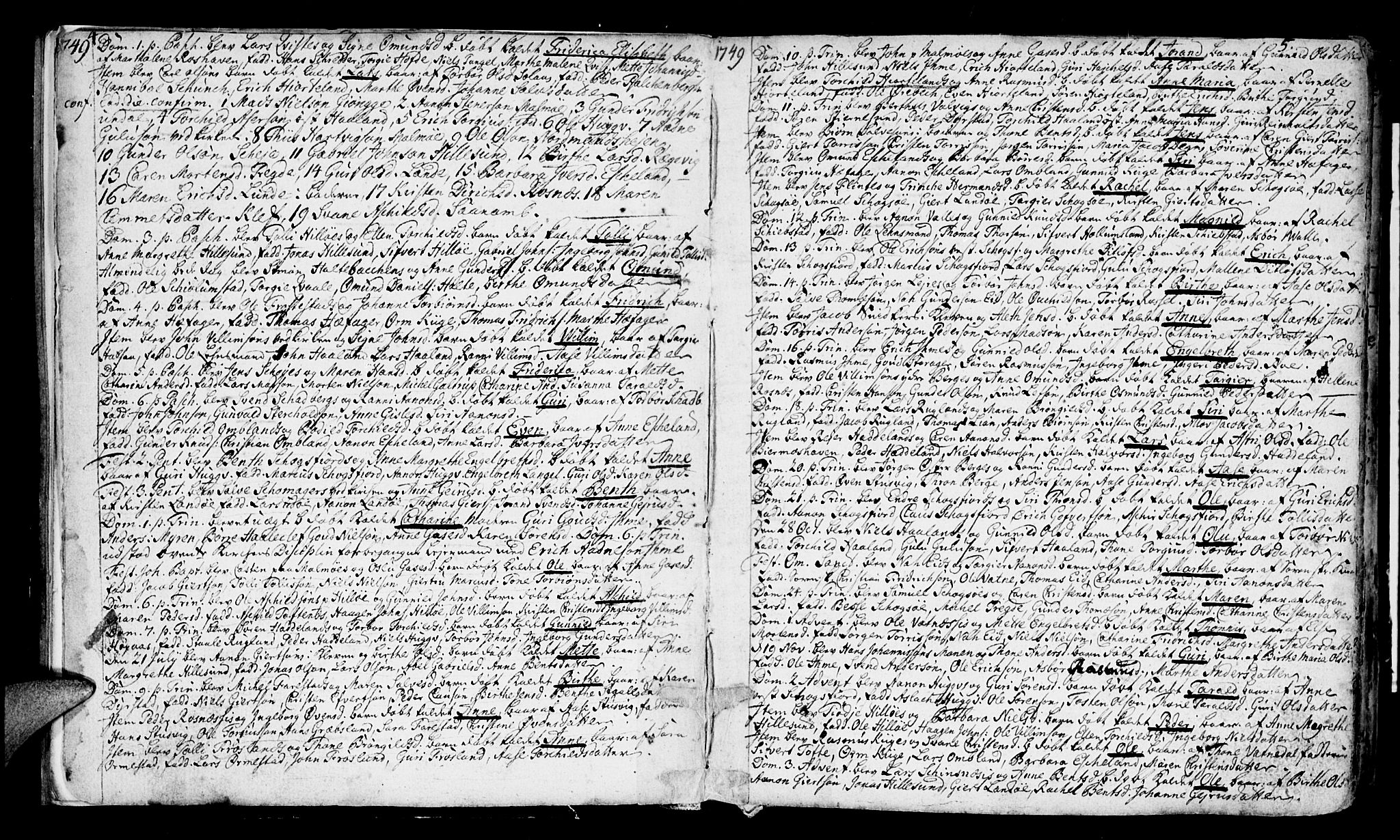 Mandal sokneprestkontor, SAK/1111-0030/F/Fa/Faa/L0003: Parish register (official) no. A 3, 1748-1794, p. 4-5