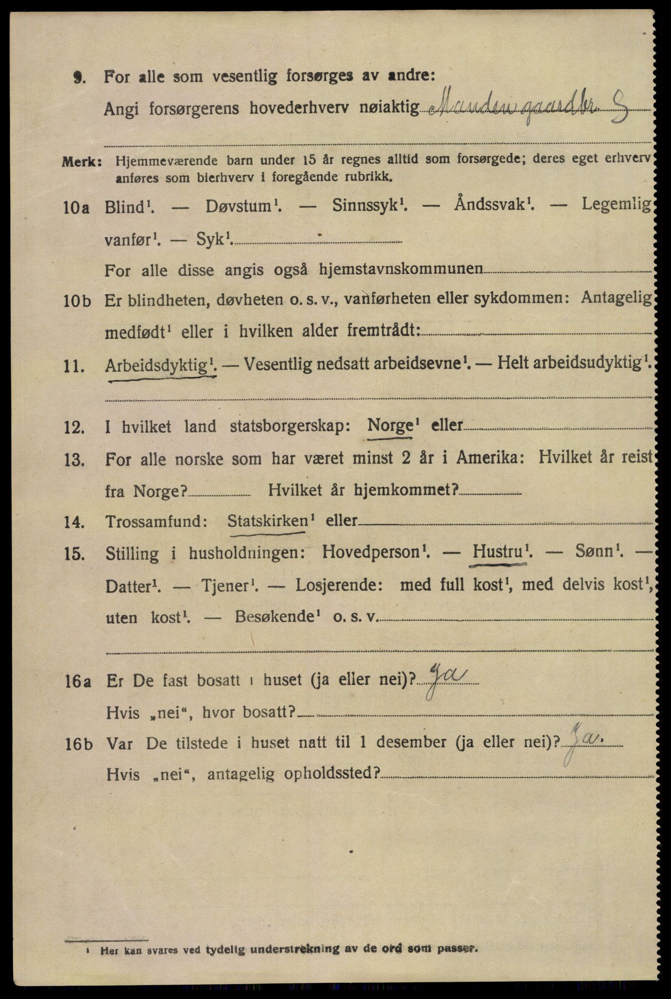 SAKO, 1920 census for Sem, 1920, p. 11168