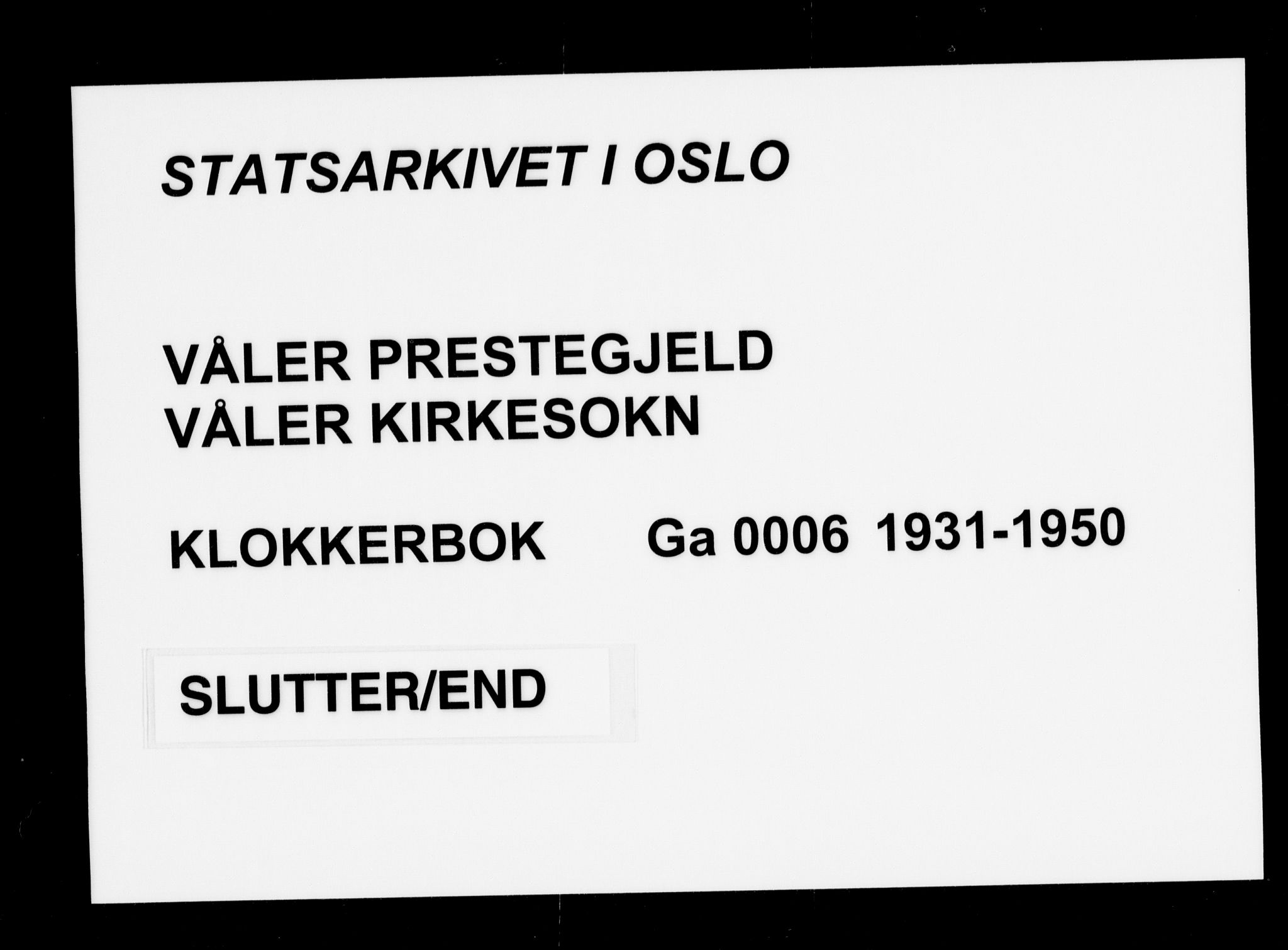 Våler prestekontor Kirkebøker, AV/SAO-A-11083/G/Ga/L0006: Parish register (copy) no. I 6, 1931-1950