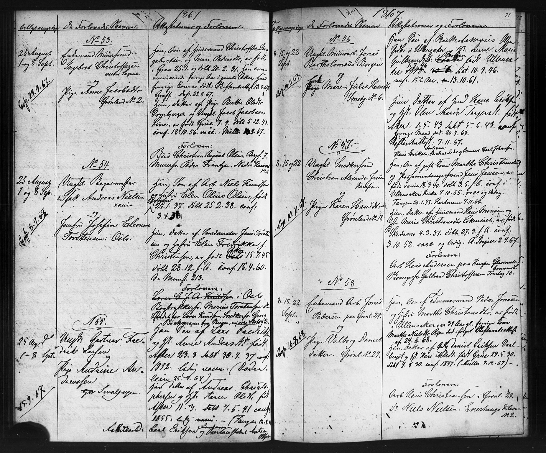 Grønland prestekontor Kirkebøker, SAO/A-10848/G/Ga/L0002: Parish register (copy) no. 2, 1861-1863, p. 71