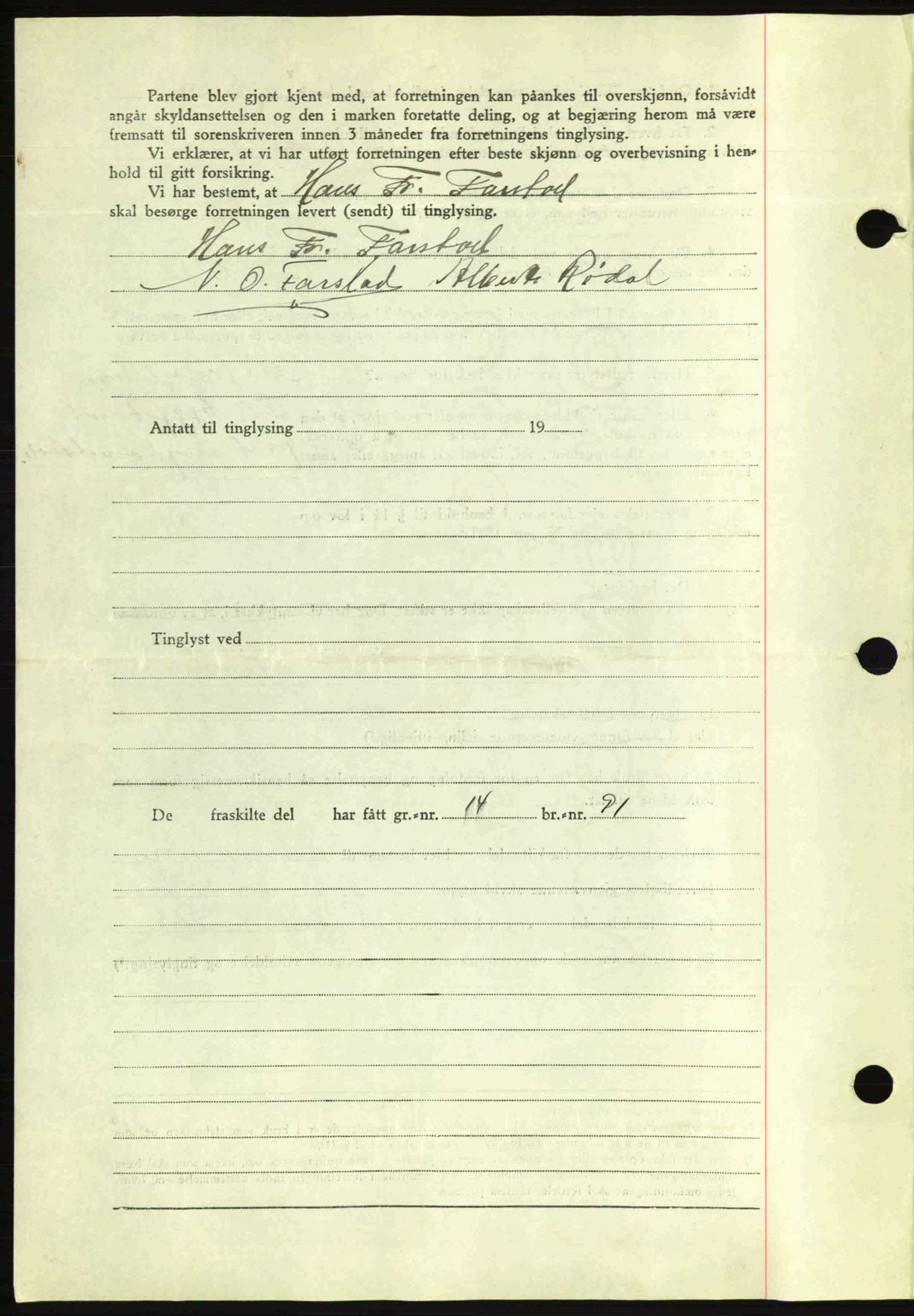 Romsdal sorenskriveri, AV/SAT-A-4149/1/2/2C: Mortgage book no. A11, 1941-1942, Diary no: : 472/1942