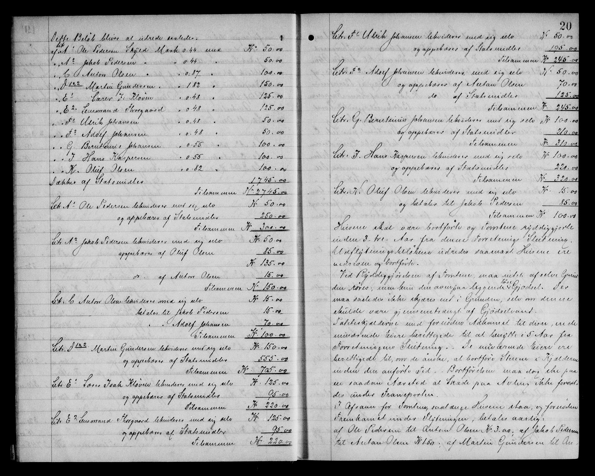 Fosen sorenskriveri, AV/SAT-A-1107/1/2/2C/L0039: Mortgage book no. 30, 1905-1906, p. 20