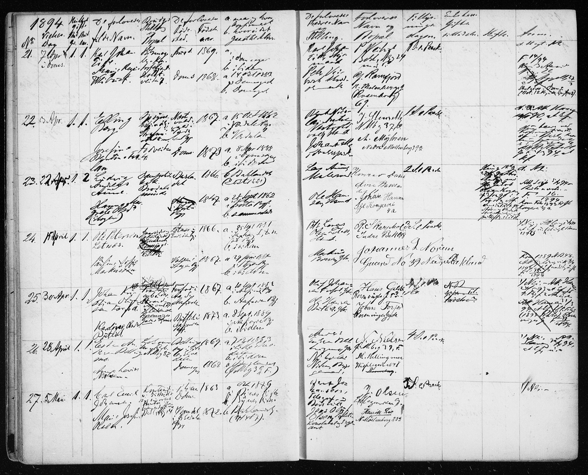 Ministerialprotokoller, klokkerbøker og fødselsregistre - Sør-Trøndelag, AV/SAT-A-1456/604/L0191: Parish register (official) no. 604A12, 1892-1900