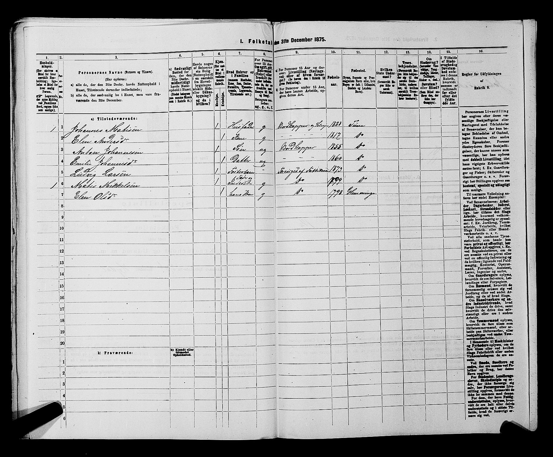 RA, 1875 census for 0130P Tune, 1875, p. 1857