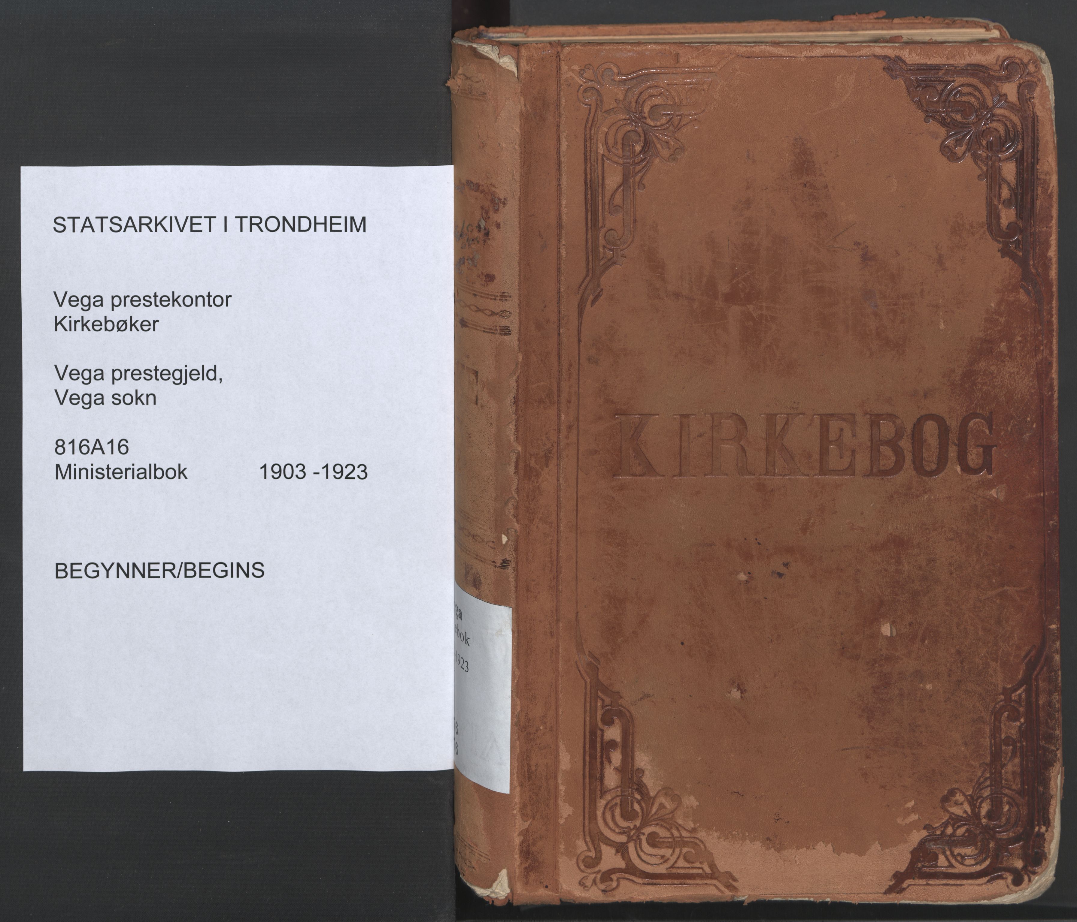 Ministerialprotokoller, klokkerbøker og fødselsregistre - Nordland, AV/SAT-A-1459/816/L0250: Parish register (official) no. 816A16, 1903-1923