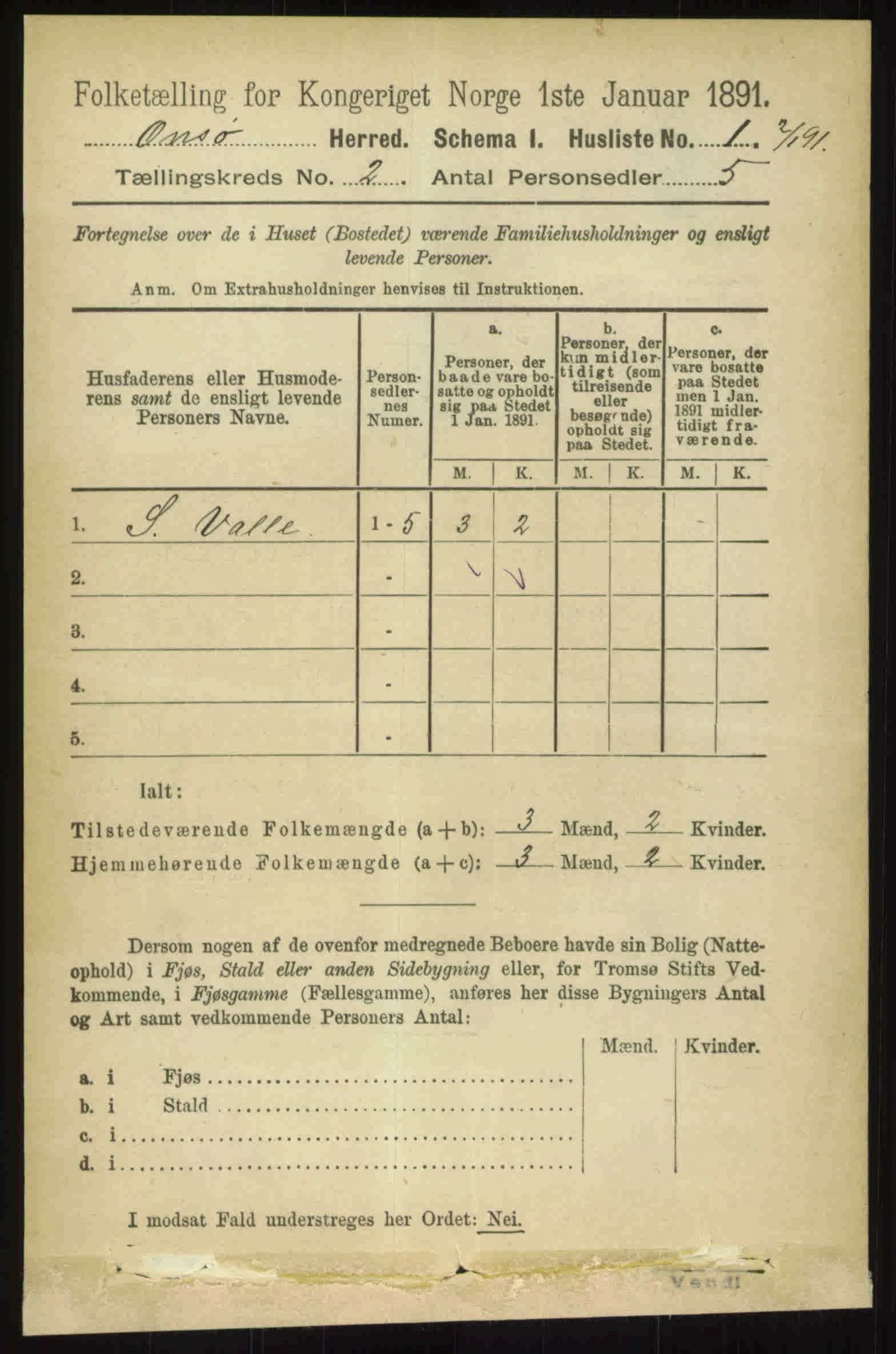 RA, 1891 census for 0134 Onsøy, 1891, p. 812