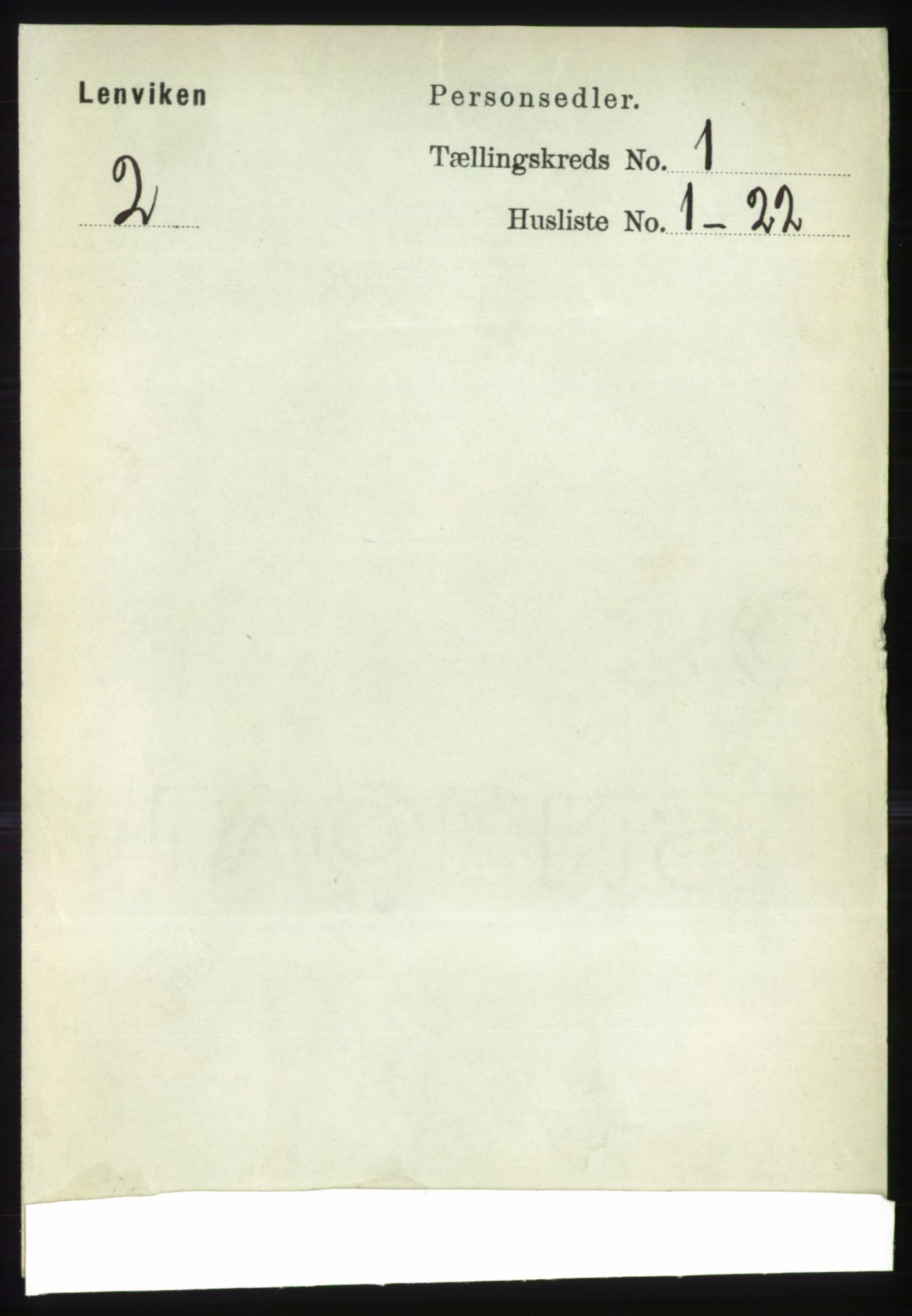 RA, 1891 census for 1931 Lenvik, 1891, p. 109