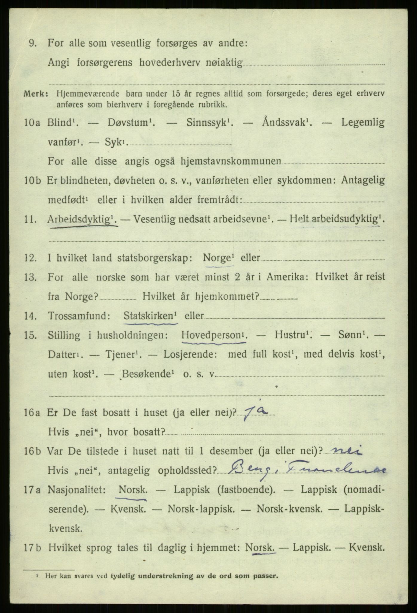 SATØ, 1920 census for Trondenes, 1920, p. 17897