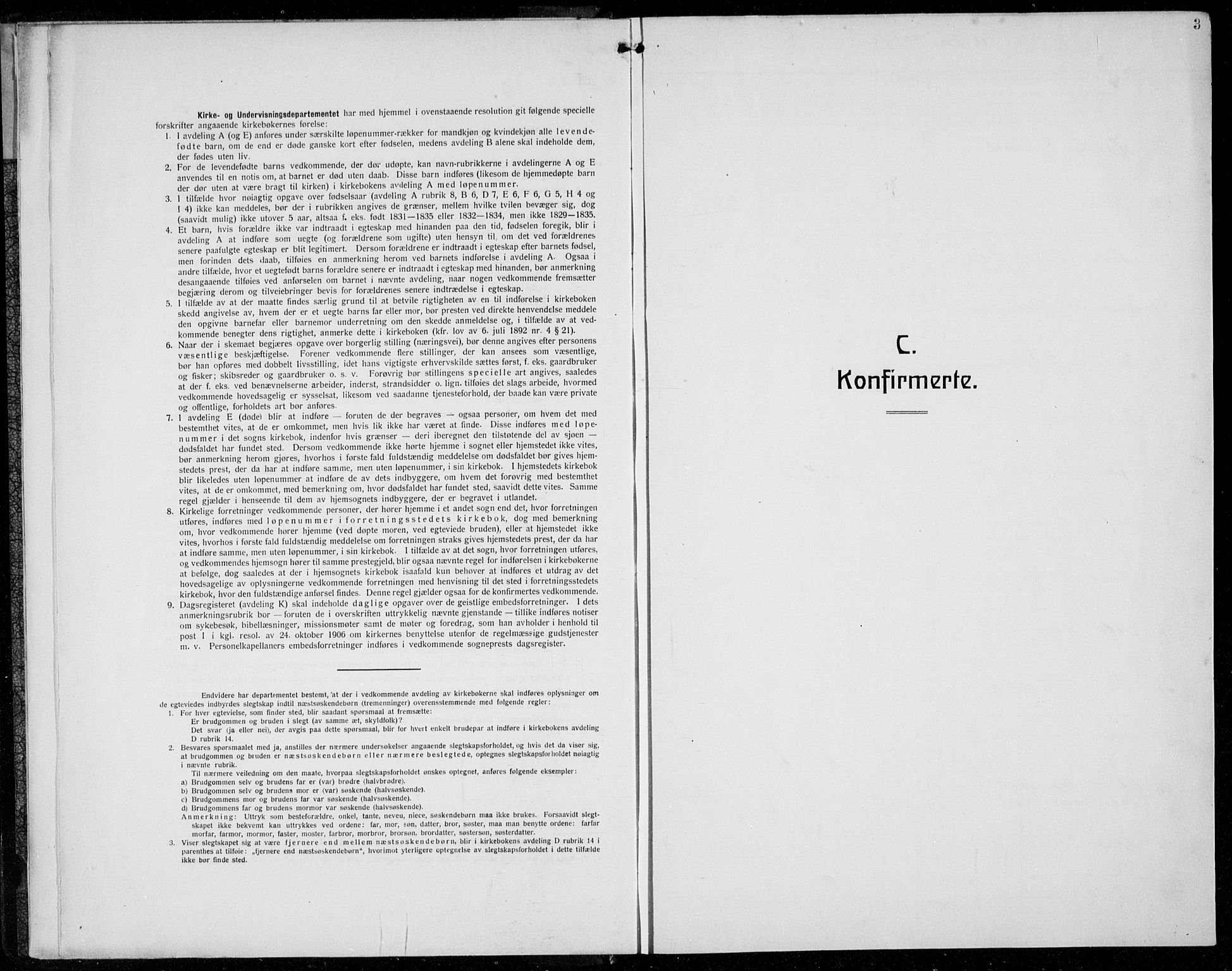 Sandviken Sokneprestembete, SAB/A-77601/H/Hb/L0011: Parish register (copy) no. C 3, 1924-1938, p. 3
