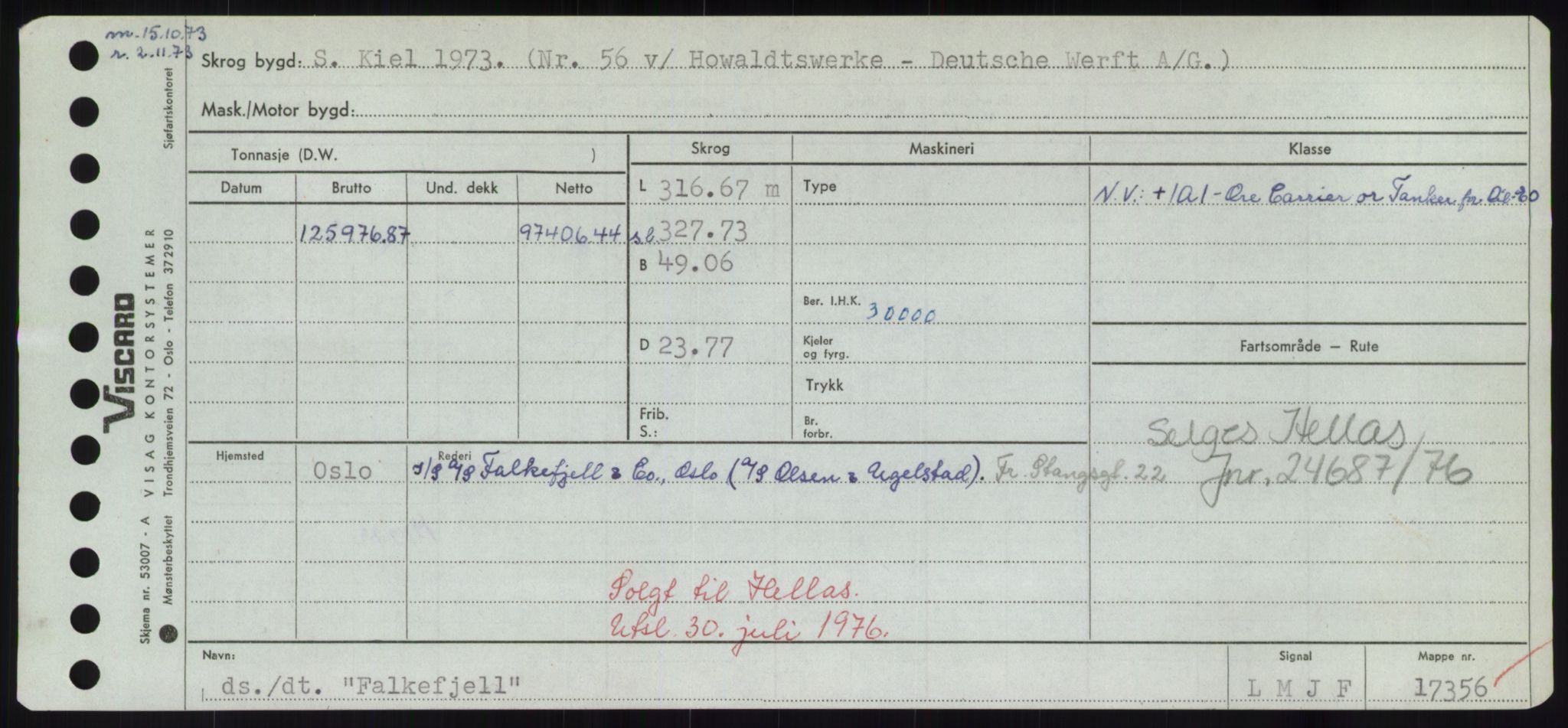 Sjøfartsdirektoratet med forløpere, Skipsmålingen, AV/RA-S-1627/H/Hd/L0010: Fartøy, F-Fjø, p. 73