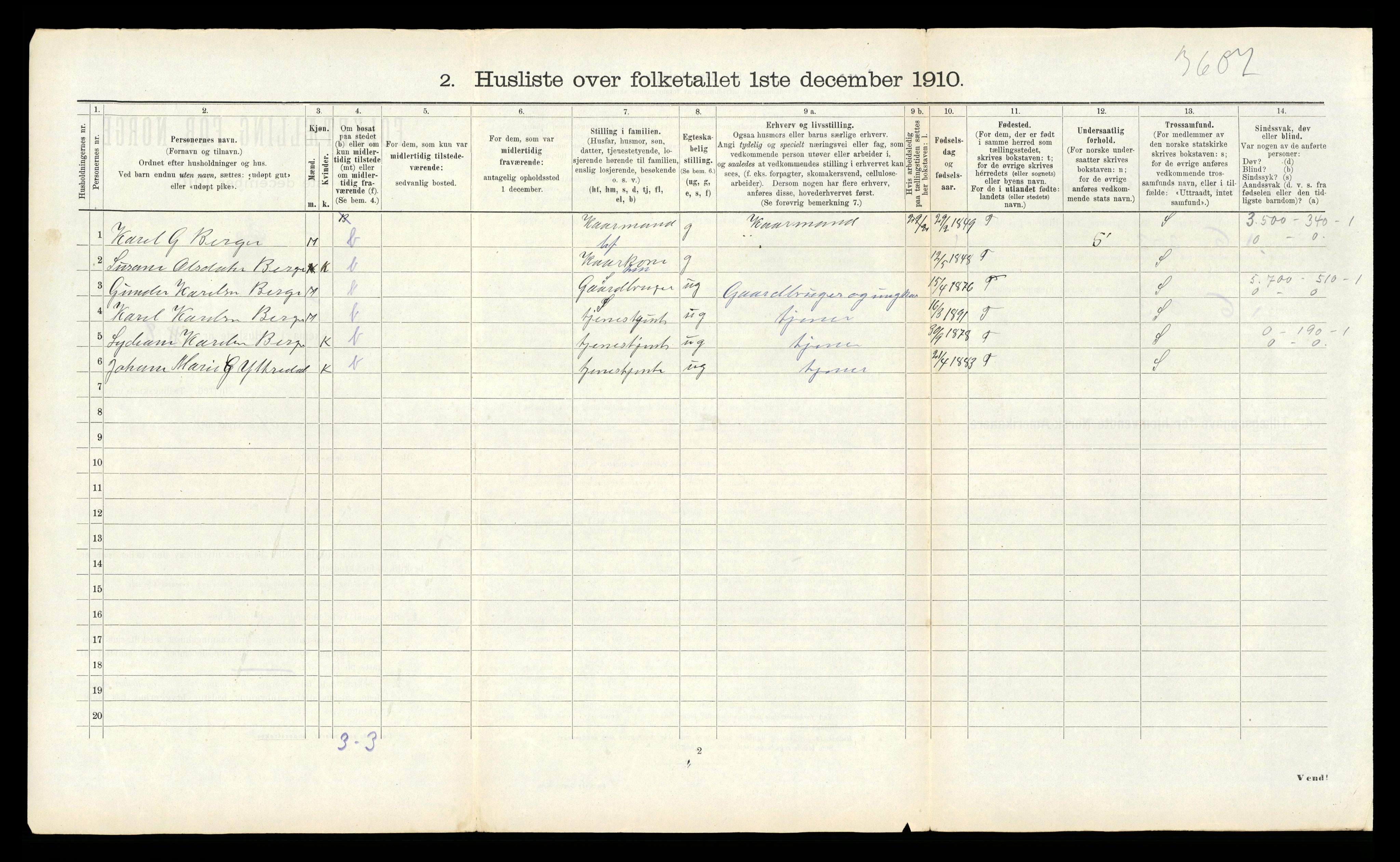 RA, 1910 census for Norddal, 1910, p. 744