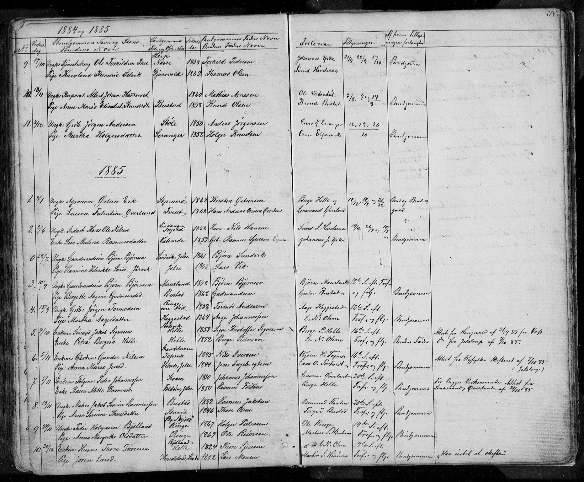 Nedstrand sokneprestkontor, SAST/A-101841/01/V: Parish register (copy) no. B 3, 1848-1933, p. 275