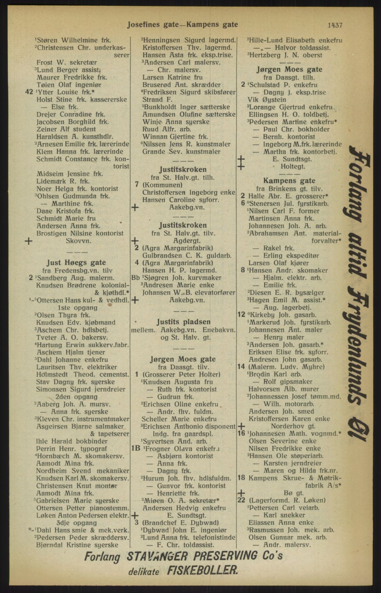 Kristiania/Oslo adressebok, PUBL/-, 1915, p. 1437