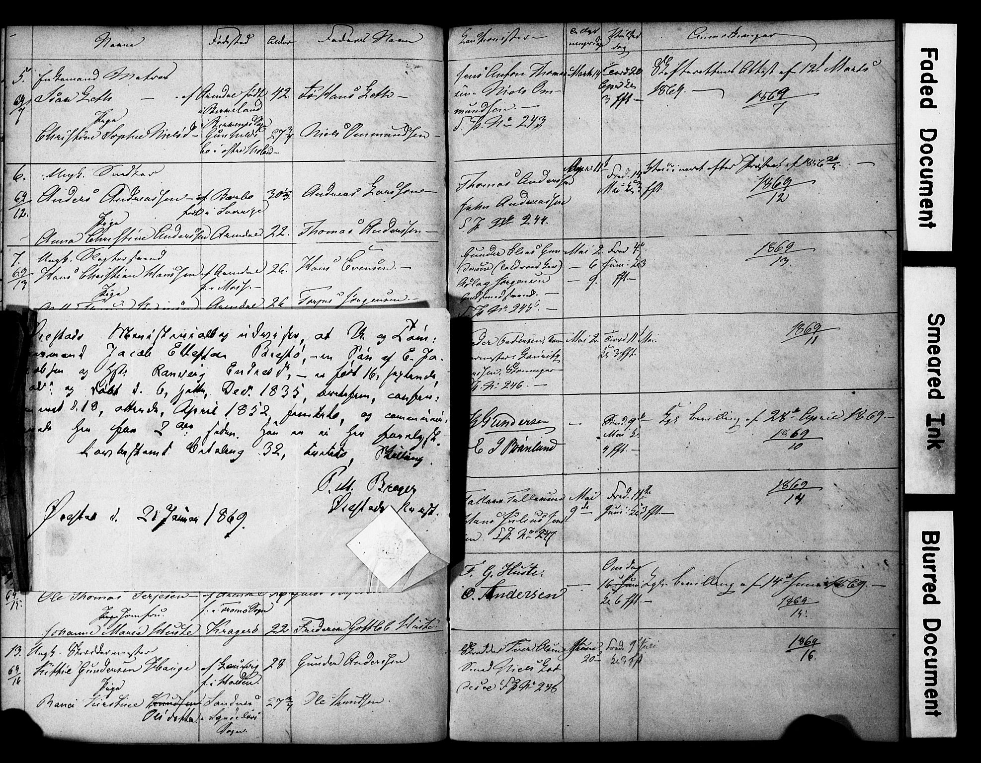 Arendal sokneprestkontor, Trefoldighet, AV/SAK-1111-0040/F/Fe/L0002: Banns register no. A VI 2, 1847-1871