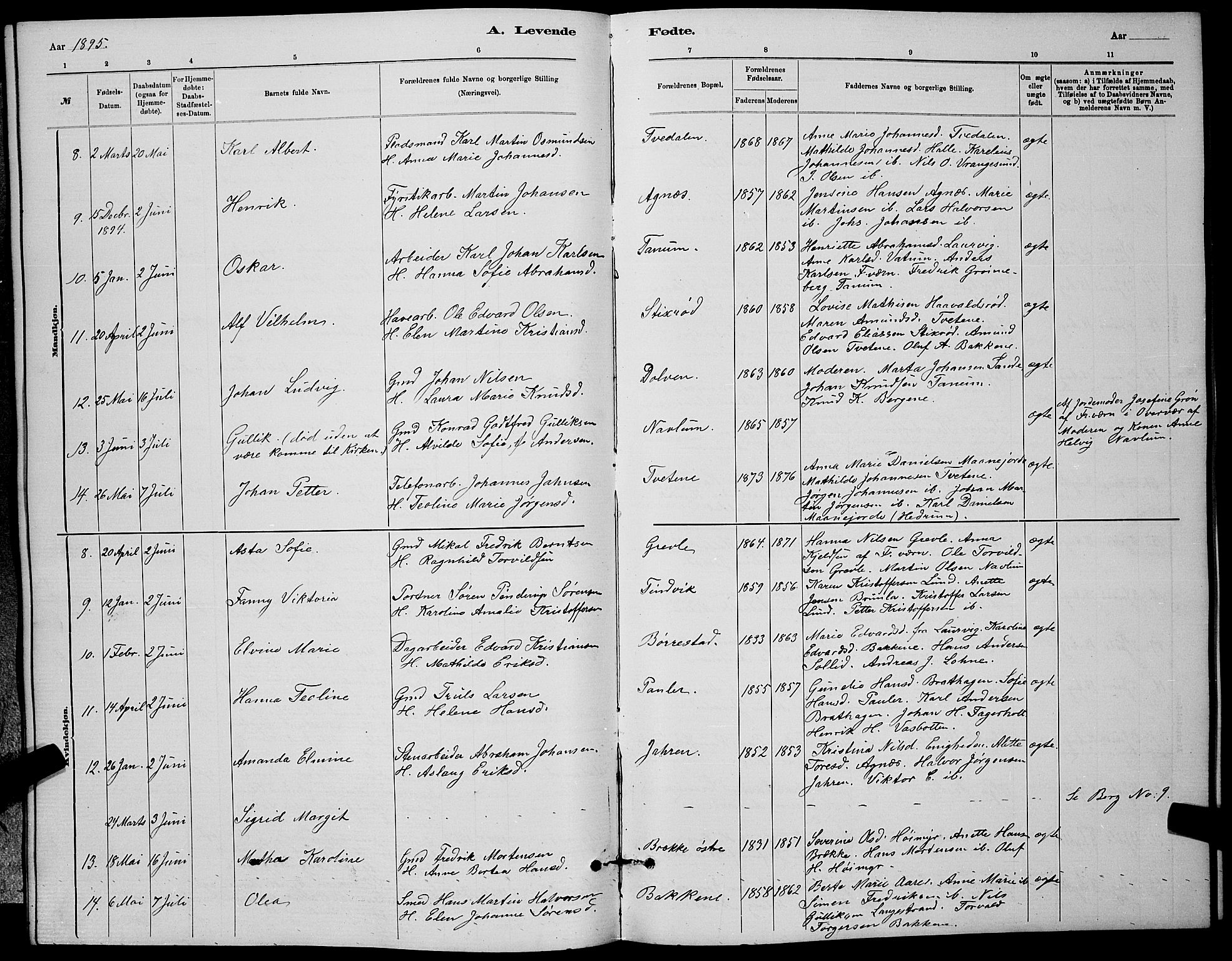 Brunlanes kirkebøker, AV/SAKO-A-342/G/Ga/L0003: Parish register (copy) no. I 3, 1877-1898