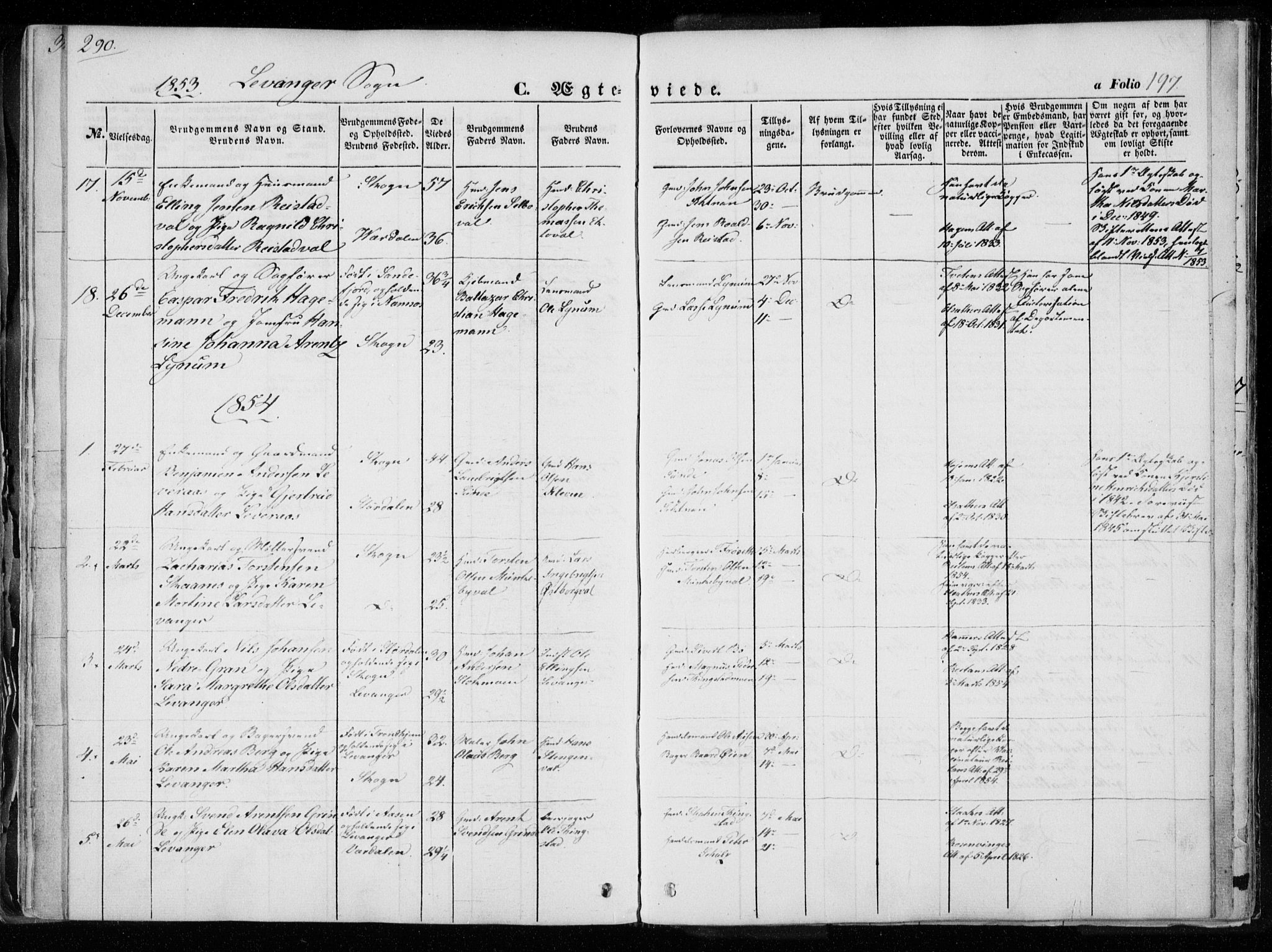 Ministerialprotokoller, klokkerbøker og fødselsregistre - Nord-Trøndelag, SAT/A-1458/720/L0183: Parish register (official) no. 720A01, 1836-1855, p. 197
