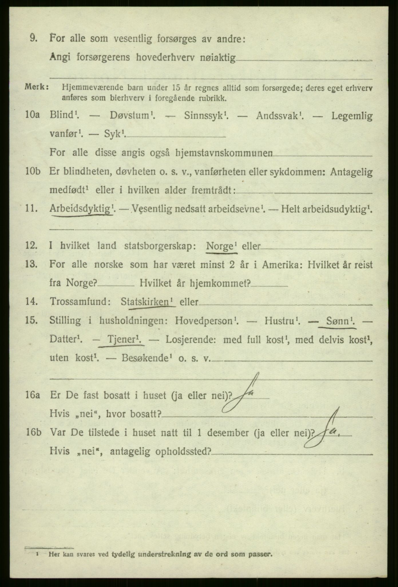 SAB, 1920 census for Evanger, 1920, p. 1348