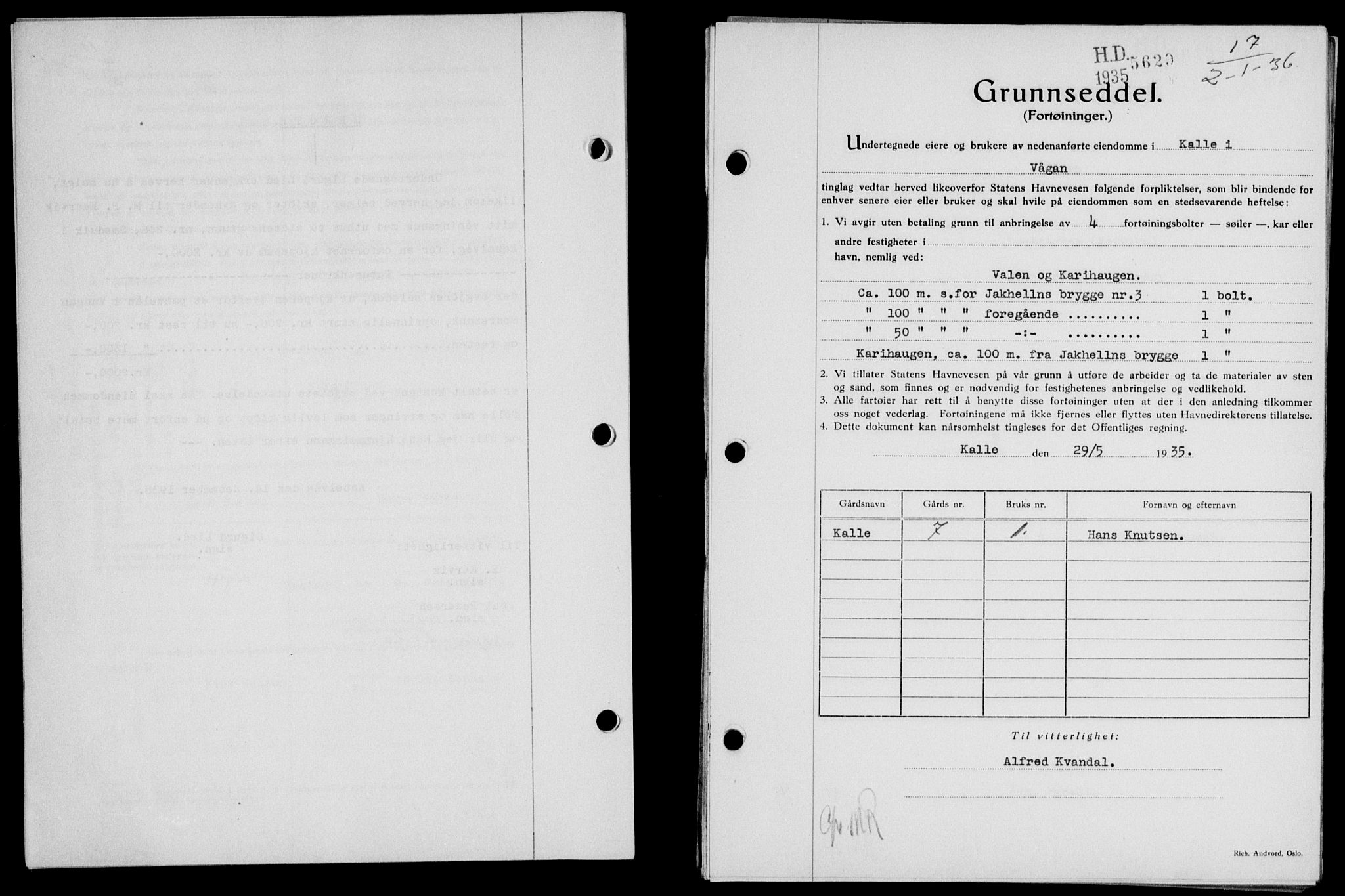 Lofoten sorenskriveri, SAT/A-0017/1/2/2C/L0033b: Mortgage book no. 33b, 1936-1936, Diary no: : 17/1936