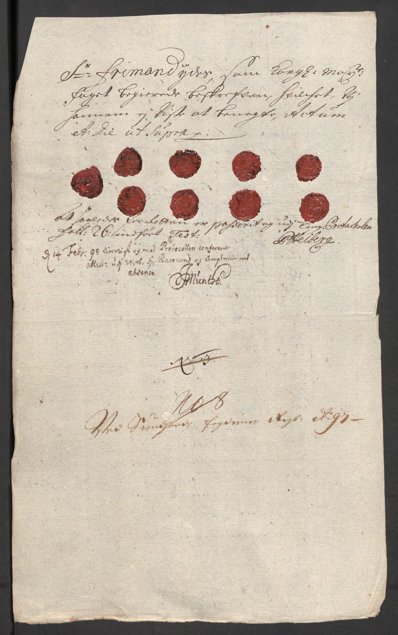 Rentekammeret inntil 1814, Reviderte regnskaper, Fogderegnskap, AV/RA-EA-4092/R48/L2977: Fogderegnskap Sunnhordland og Hardanger, 1697-1698, p. 121