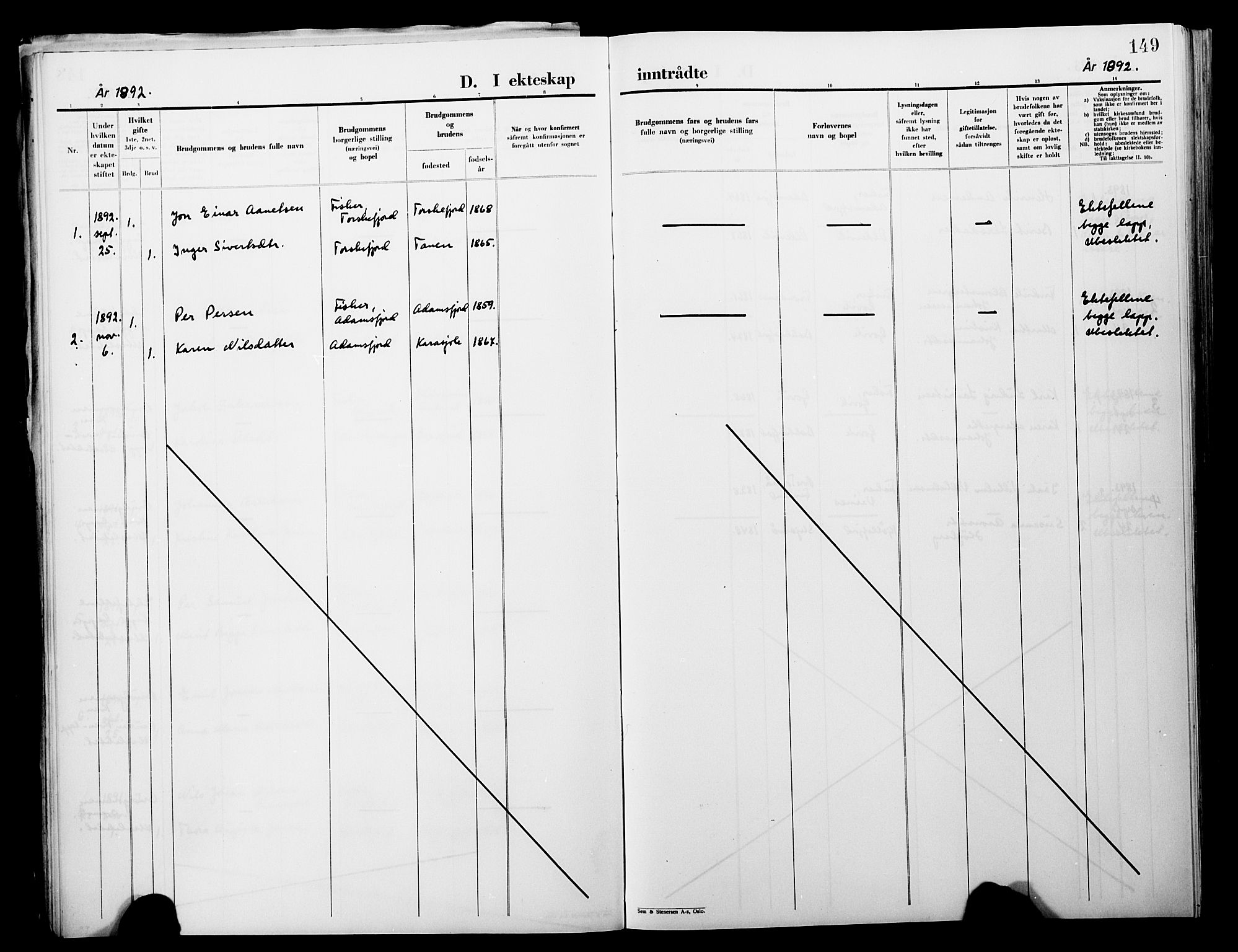 Lebesby sokneprestkontor, AV/SATØ-S-1353/H/Ha/L0004kirke: Parish register (official) no. 4, 1870-1902, p. 149