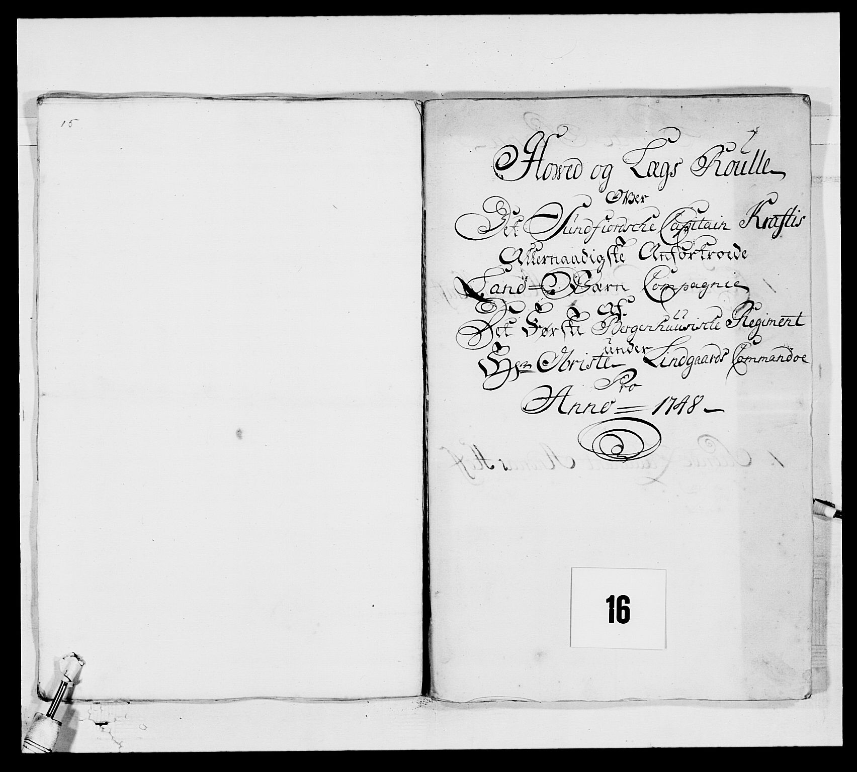 Kommanderende general (KG I) med Det norske krigsdirektorium, AV/RA-EA-5419/E/Ea/L0517: 1. Bergenhusiske regiment, 1742-1756, p. 152