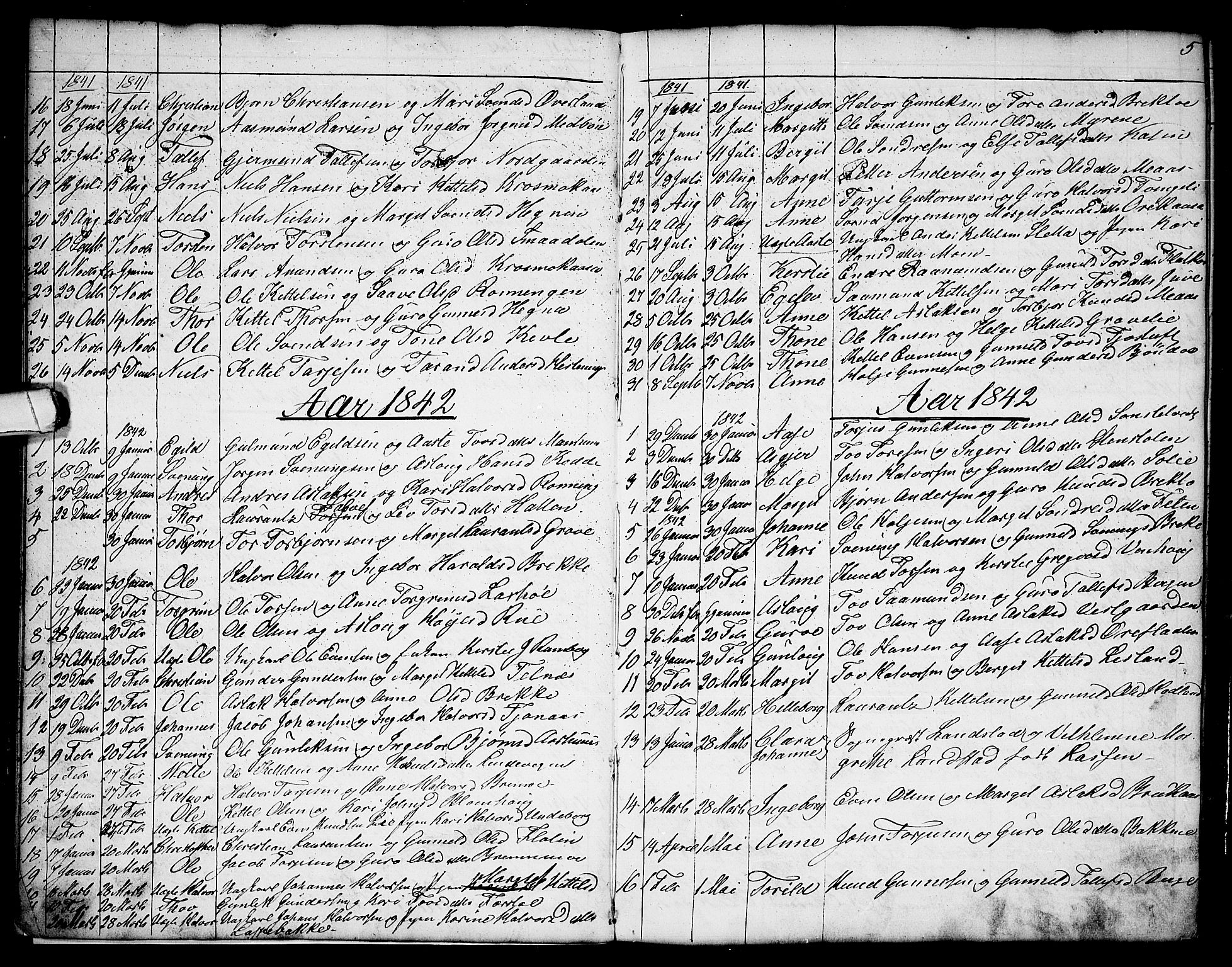 Seljord kirkebøker, SAKO/A-20/G/Ga/L0002: Parish register (copy) no. I 2, 1838-1866, p. 5