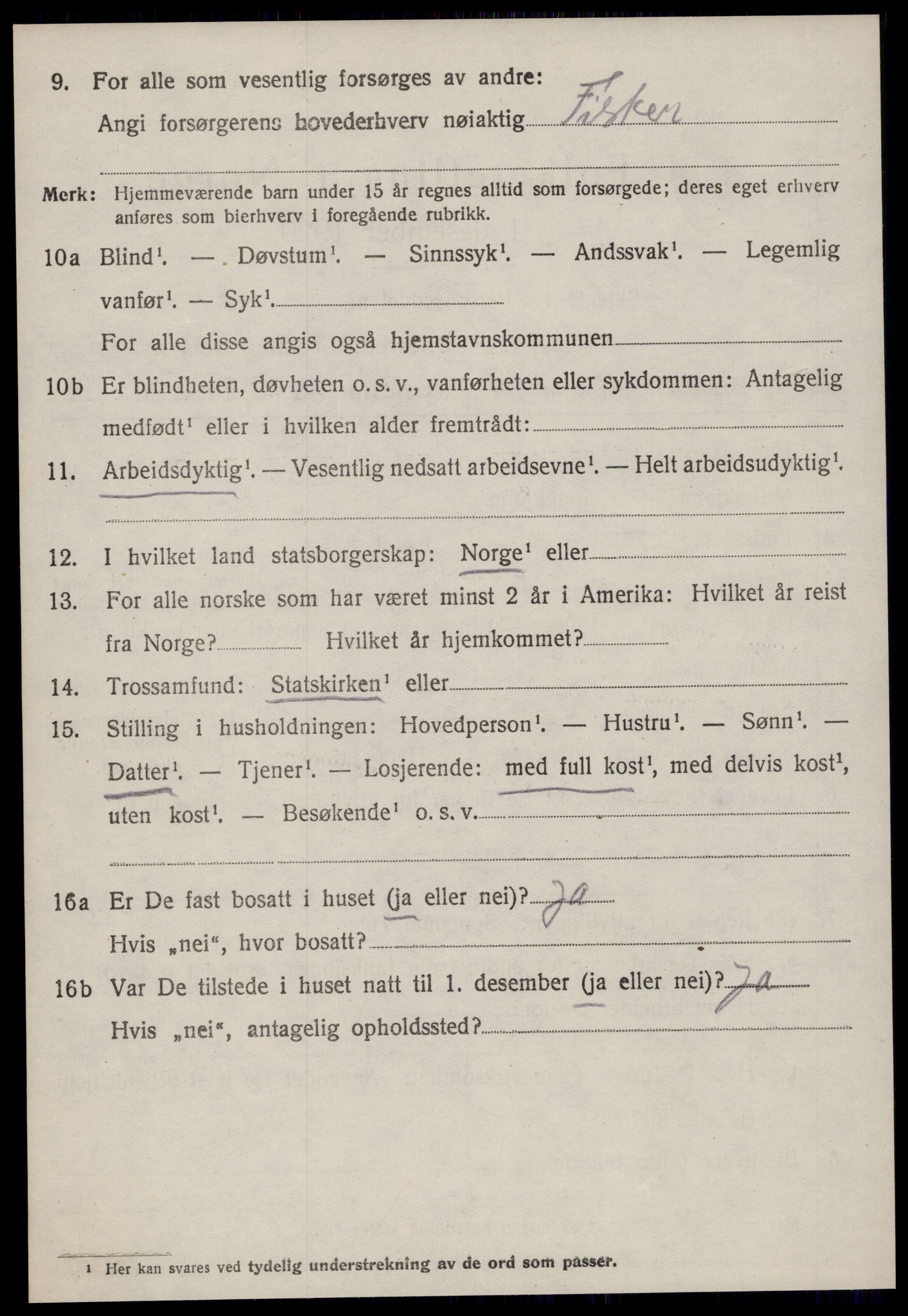 SAT, 1920 census for Giske, 1920, p. 839