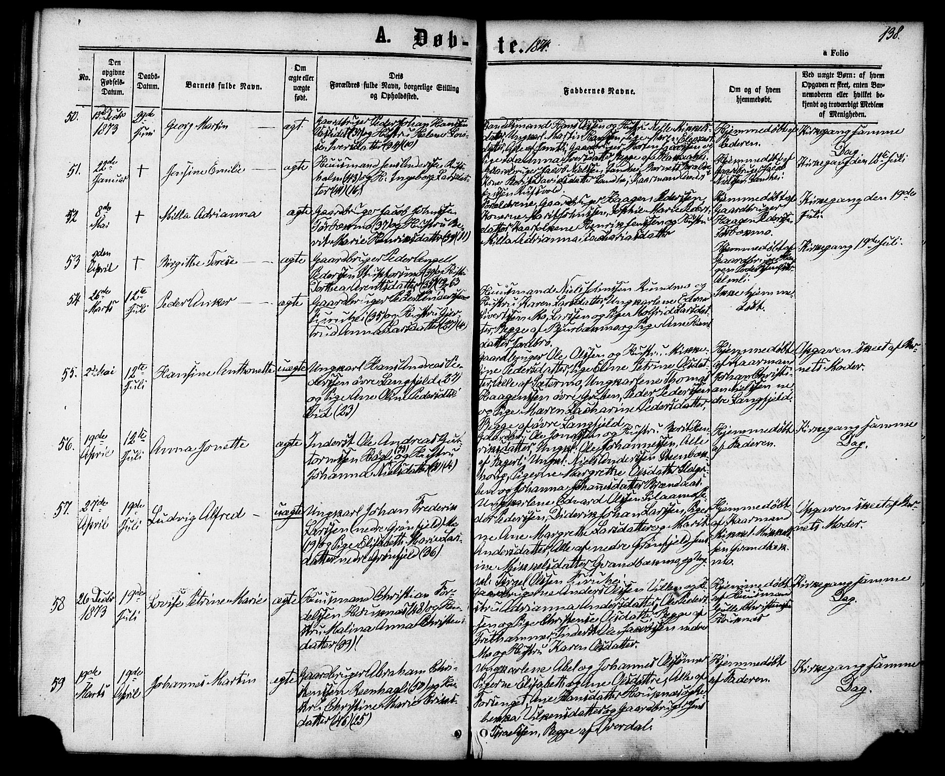 Ministerialprotokoller, klokkerbøker og fødselsregistre - Nordland, AV/SAT-A-1459/827/L0393: Parish register (official) no. 827A05, 1863-1883, p. 138