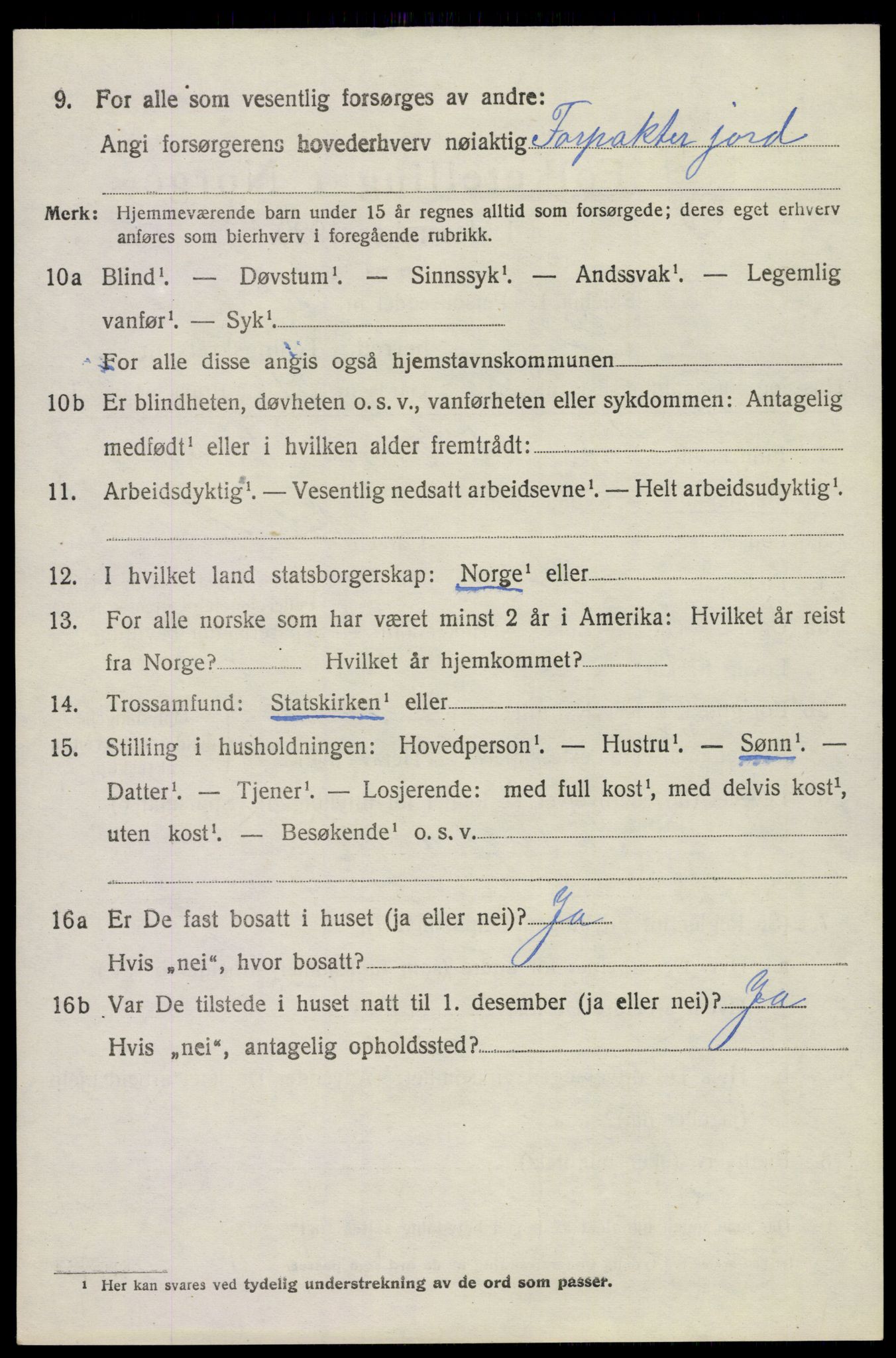 SAKO, 1920 census for Holla, 1920, p. 4666