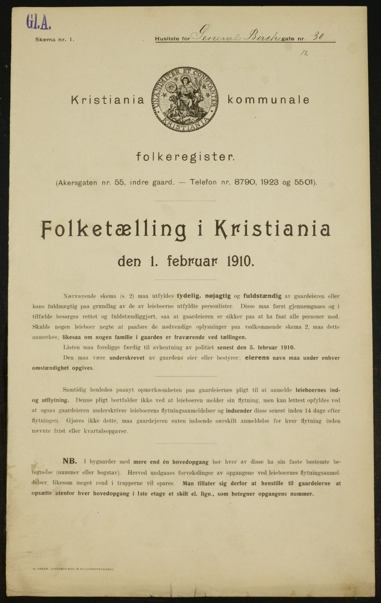 OBA, Municipal Census 1910 for Kristiania, 1910, p. 27650