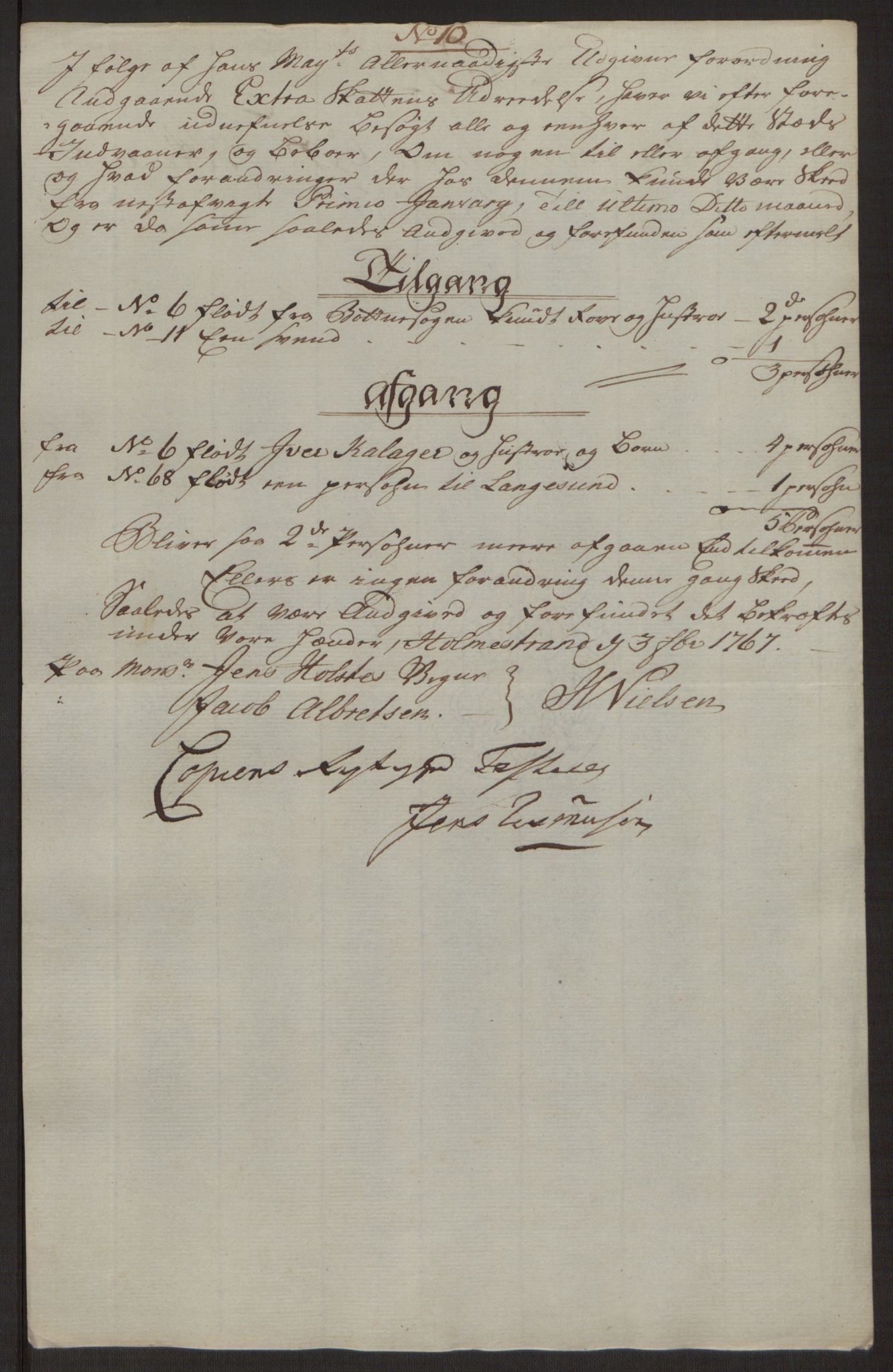 Rentekammeret inntil 1814, Reviderte regnskaper, Byregnskaper, AV/RA-EA-4066/R/Rh/L0163/0001: [H4] Kontribusjonsregnskap / Ekstraskatt, Holmestrand, 1762-1772, p. 324