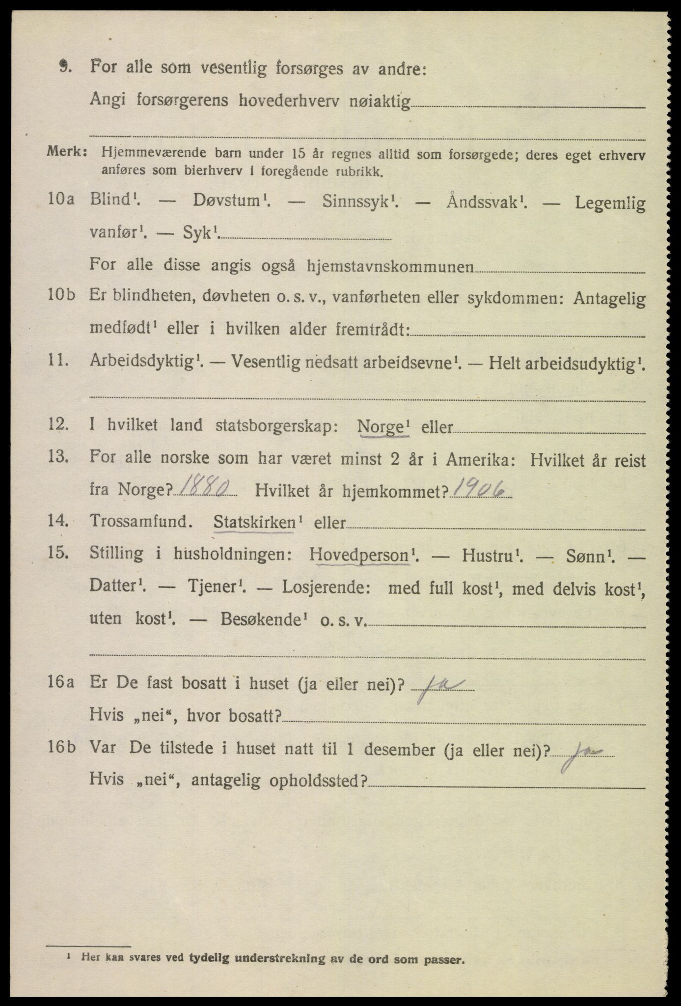 SAK, 1920 census for Nes (V-A), 1920, p. 4241