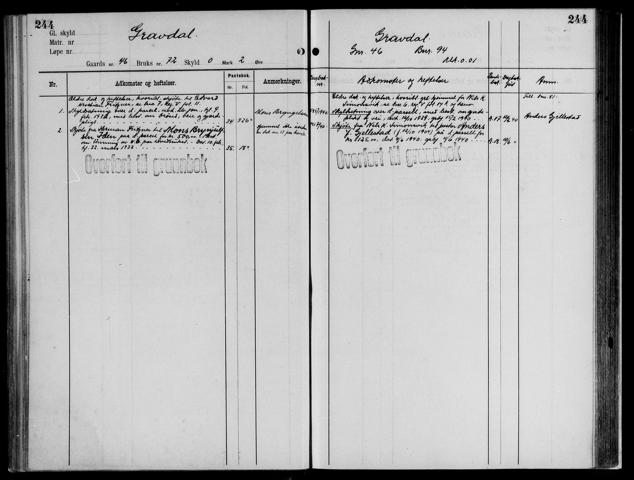 Midhordland sorenskriveri, AV/SAB-A-3001/1/G/Ga/Gab/L0112: Mortgage register no. II.A.b.112, p. 244